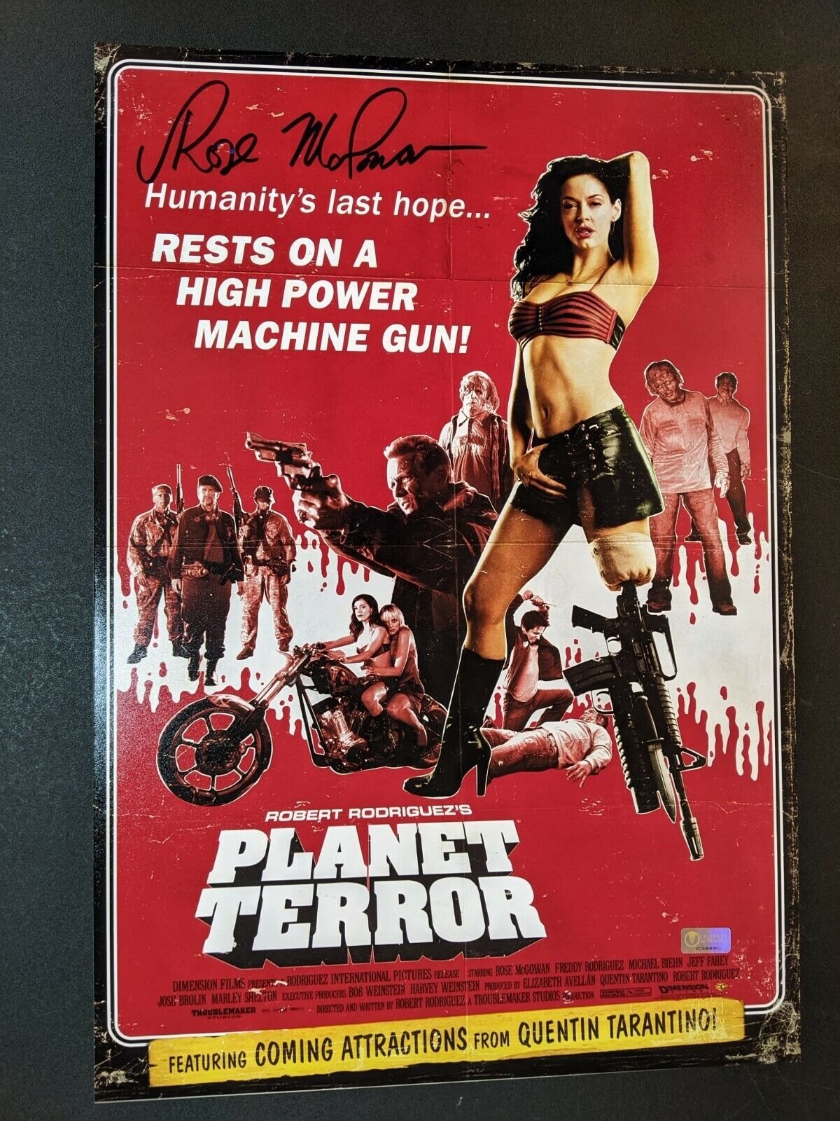 Rose McGowan Signed Planet Terror 11x16 Poster Celebrity Authentics COA