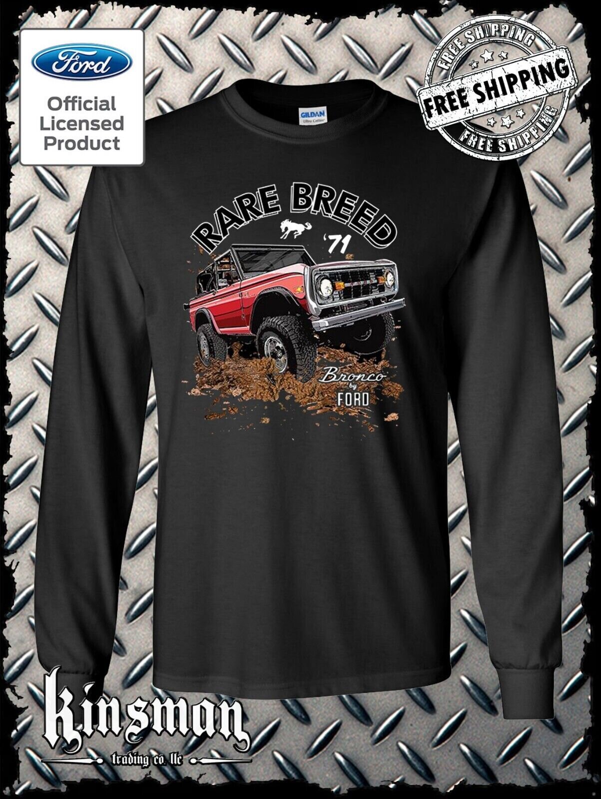 Ford Bronco Rare Breed Long Sleeve T-Shirt - Official Licensed Product