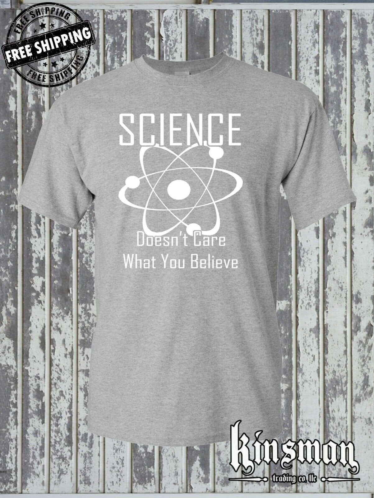 Science Doesn't Care What You Believe T-Shirt - Atom Geek Nerd College