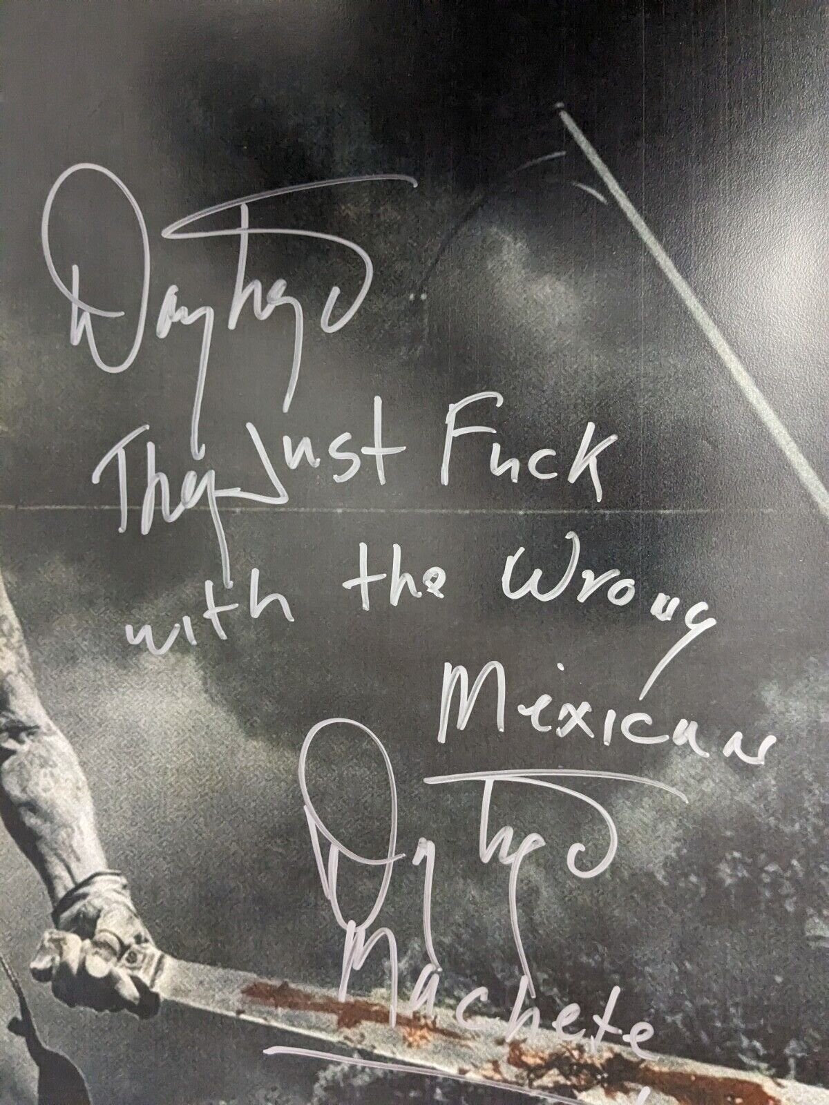 Danny Trejo Signed 27x40 Machete Poster Electra & Elise Avellan Autographed