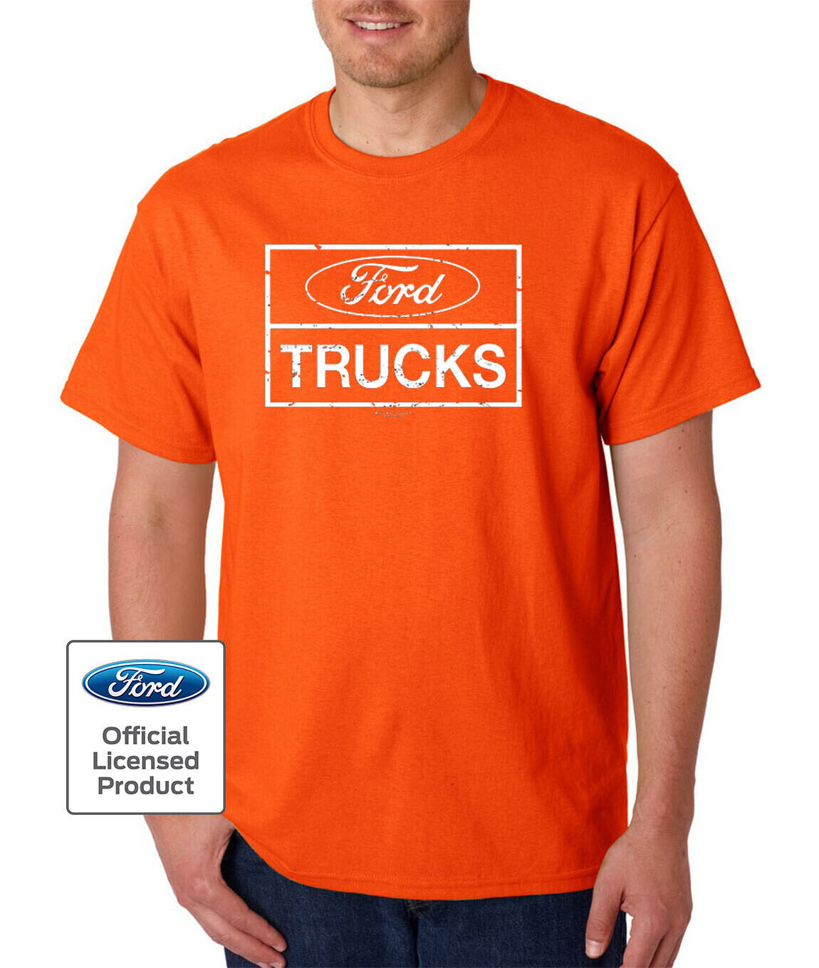 FORD Trucks Distressed Logo T-Shirt / F-150 Garage Shop Mechanic USA