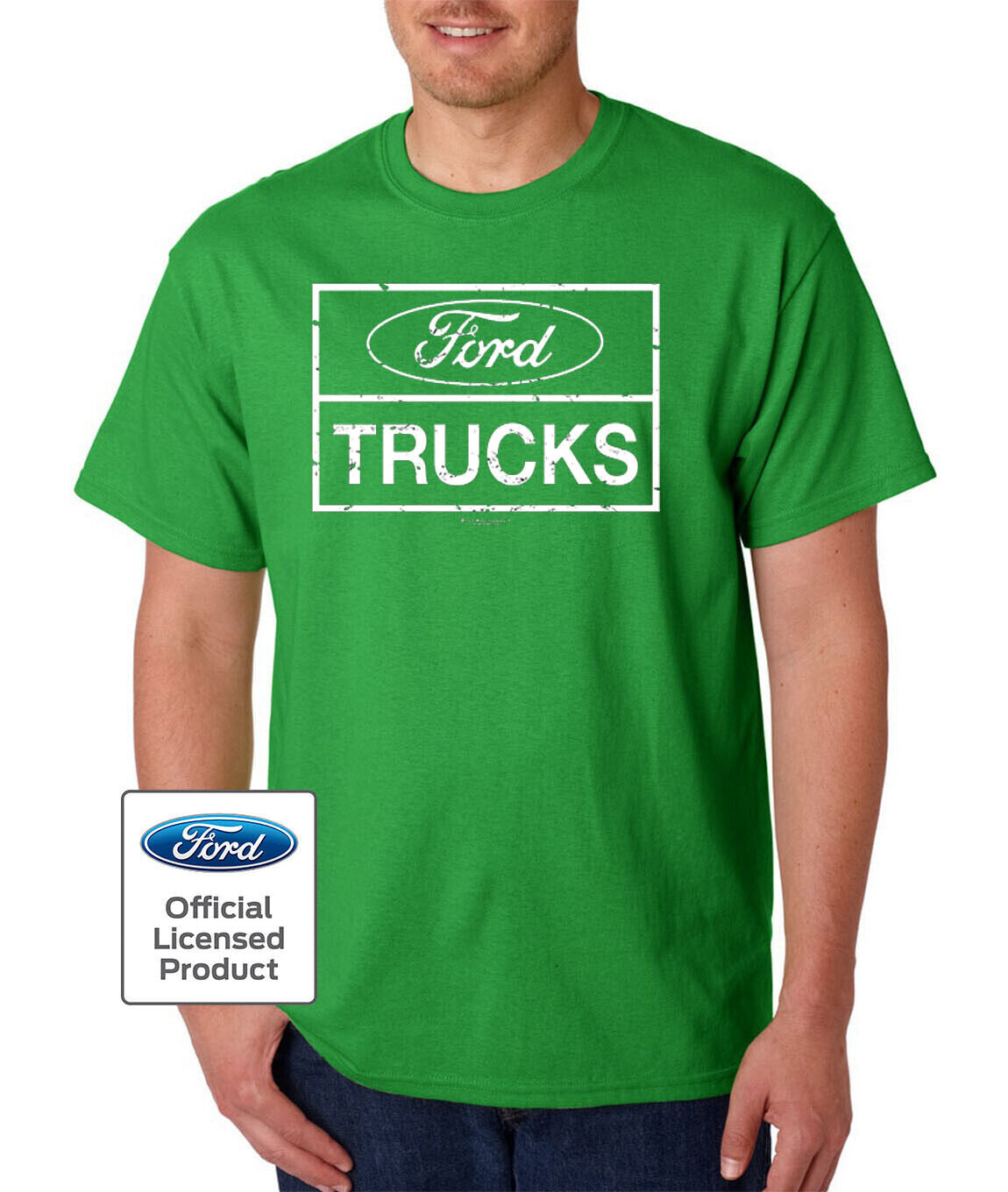 FORD Trucks Distressed Logo T-Shirt / F-150 Garage Shop Mechanic USA