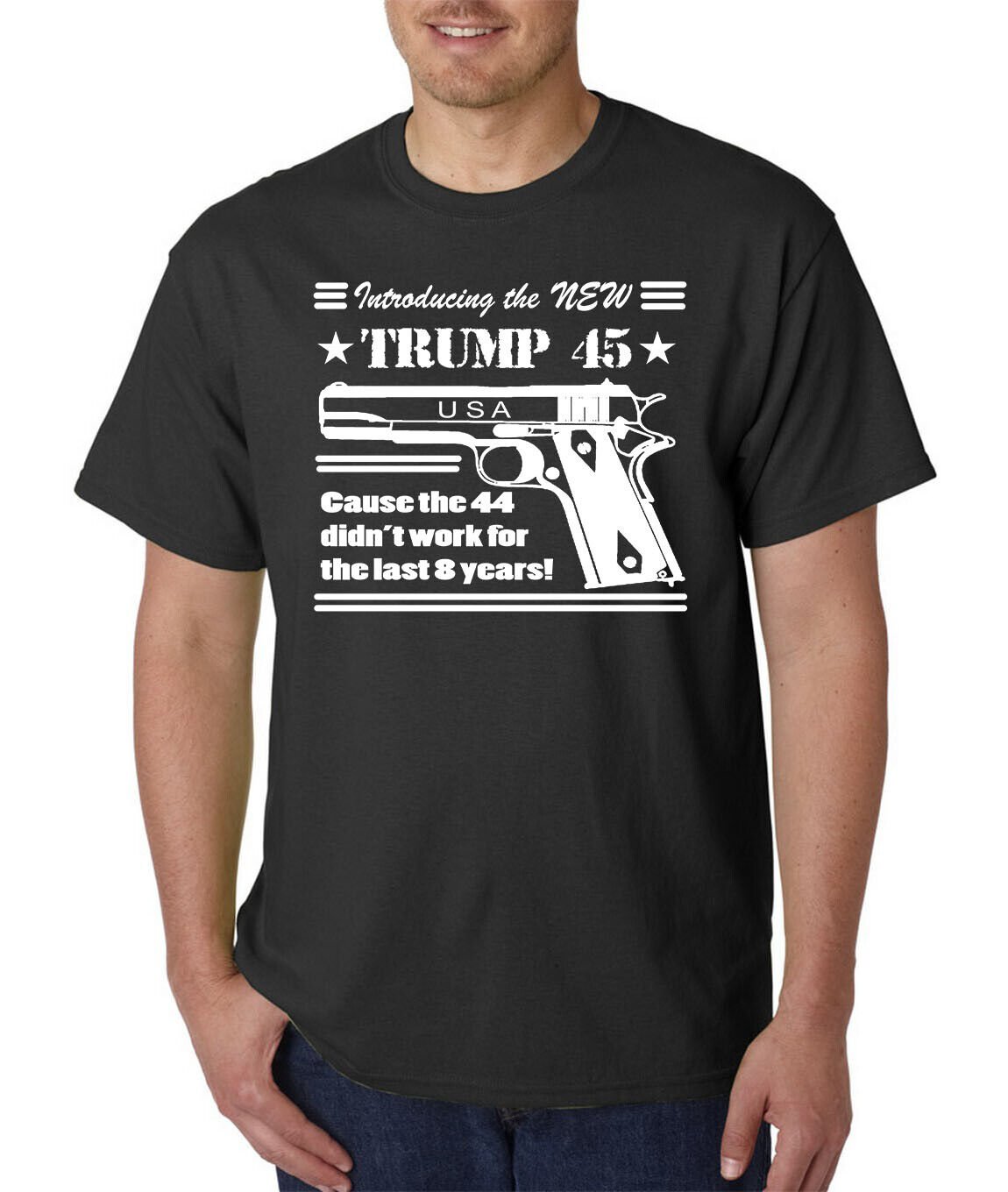 Trump 45 T-Shirt / 2024 President 1911 Pro Gun Firearms Rights 2nd Amendment USA