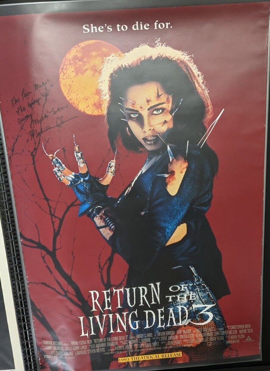 Return of the Living Dead Part 3 27x40 One Sheet Poster Signed by Melinda Clarke
