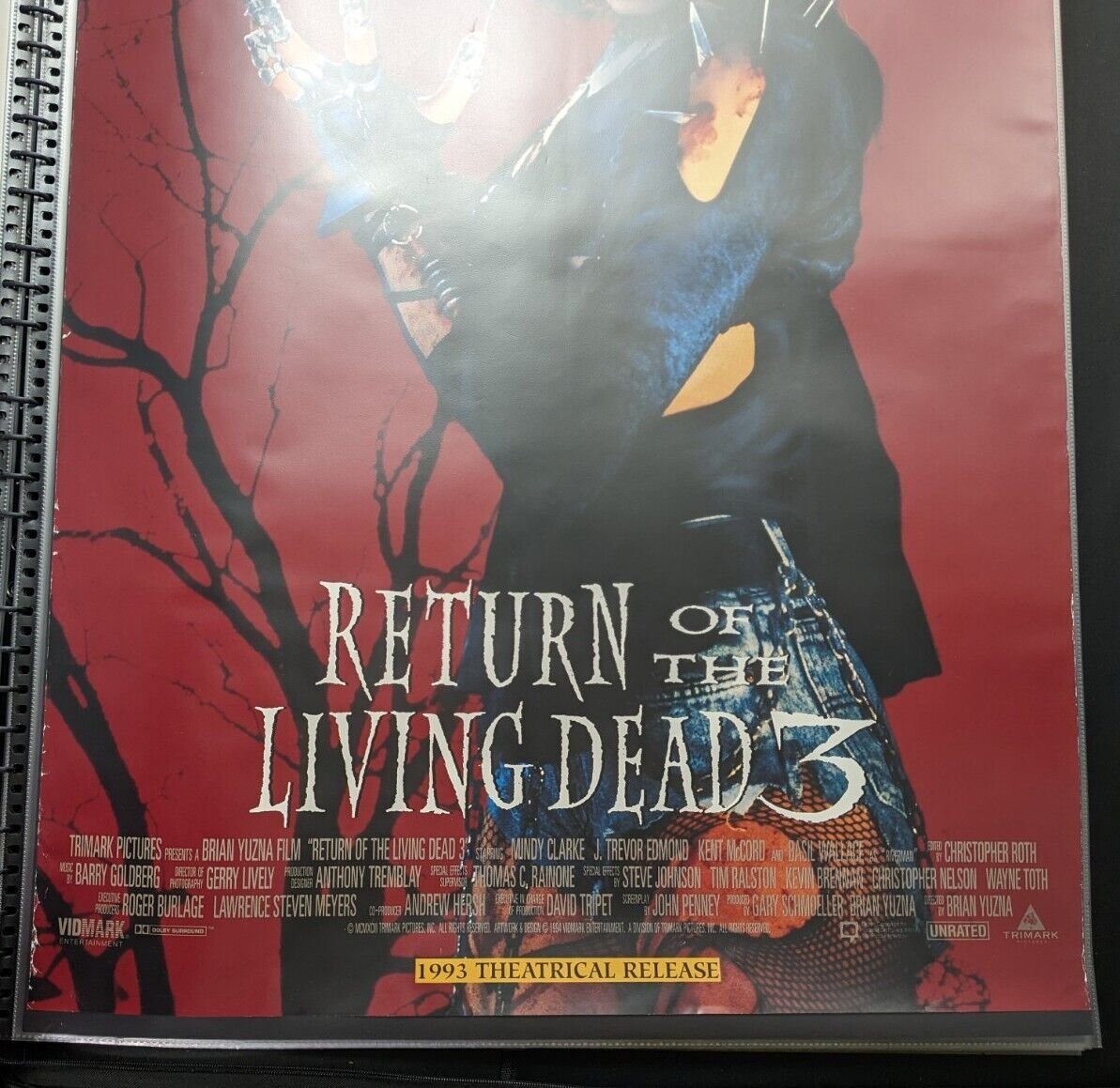 Return of the Living Dead Part 3 27x40 One Sheet Poster Signed by Melinda Clarke
