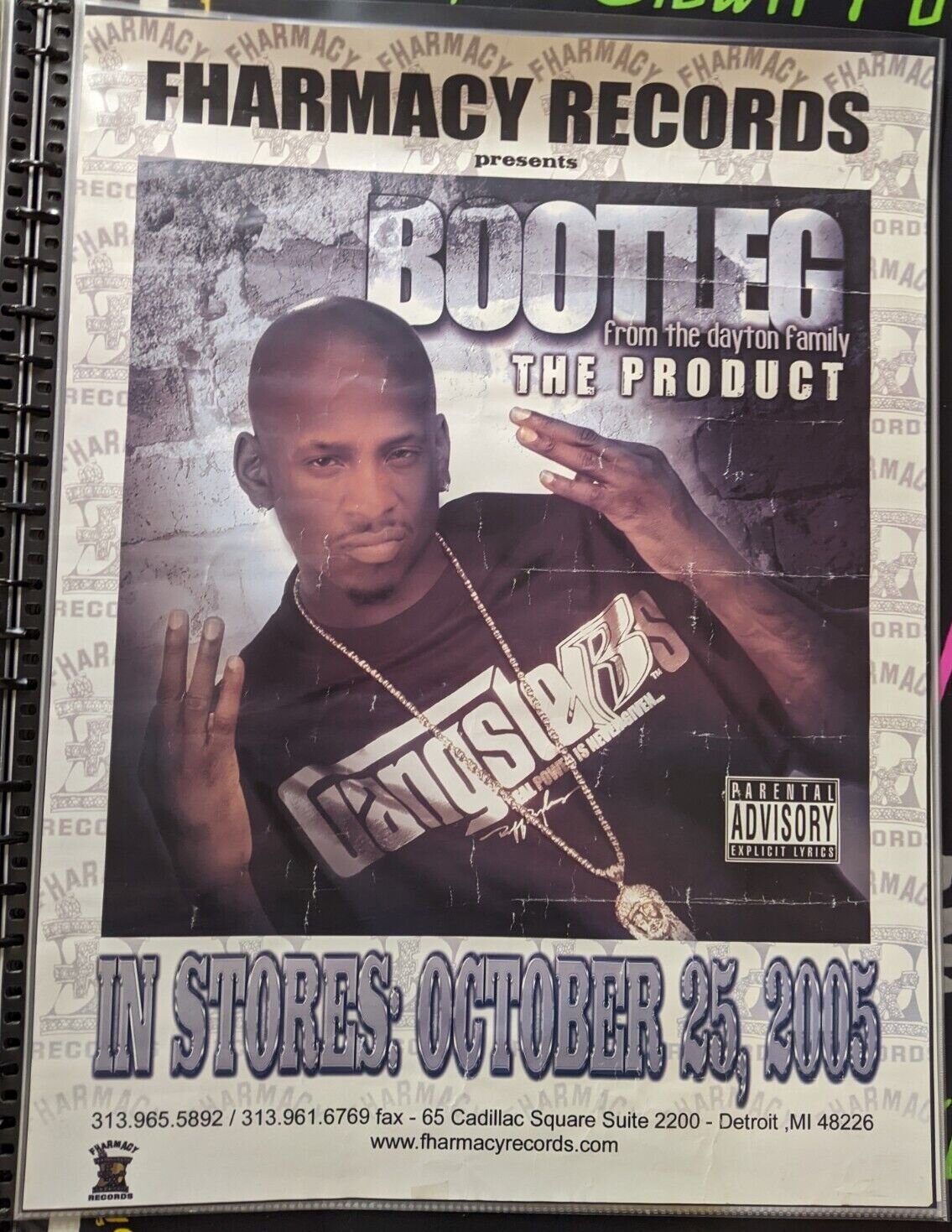 Dayton Family Bootleg The Product 18x24 Promo Poster Flint Rap Hip Hop