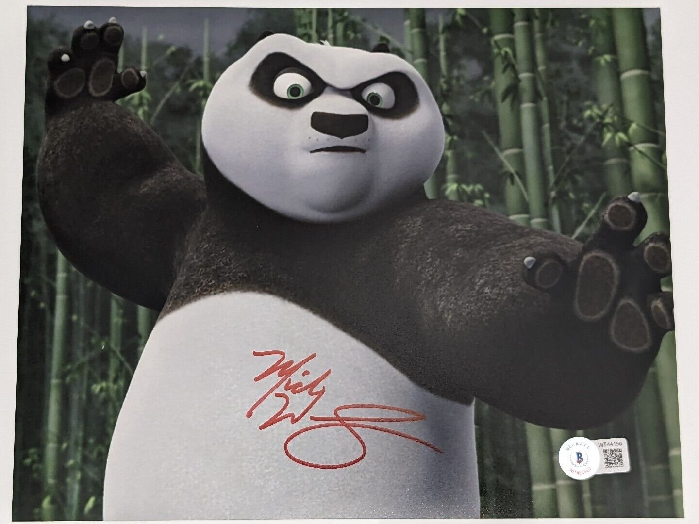 Mick Wingert Kung Fu Panda Signed 8x10 Photo Beckett COA