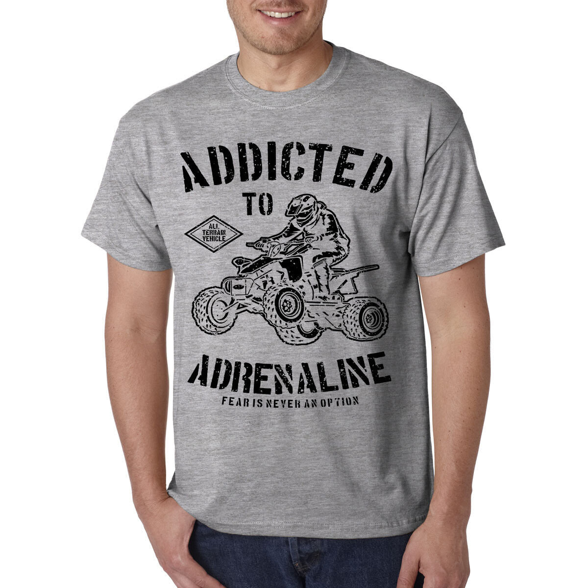 Addicted To Adrenaline ATV T-Shirt / Motor Sports Racing Tee All Terrain Vehicle