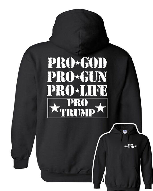 Pro Trump, God, Gun, Life Hoodie / 2020 President 2nd Amendment Firearm Rights