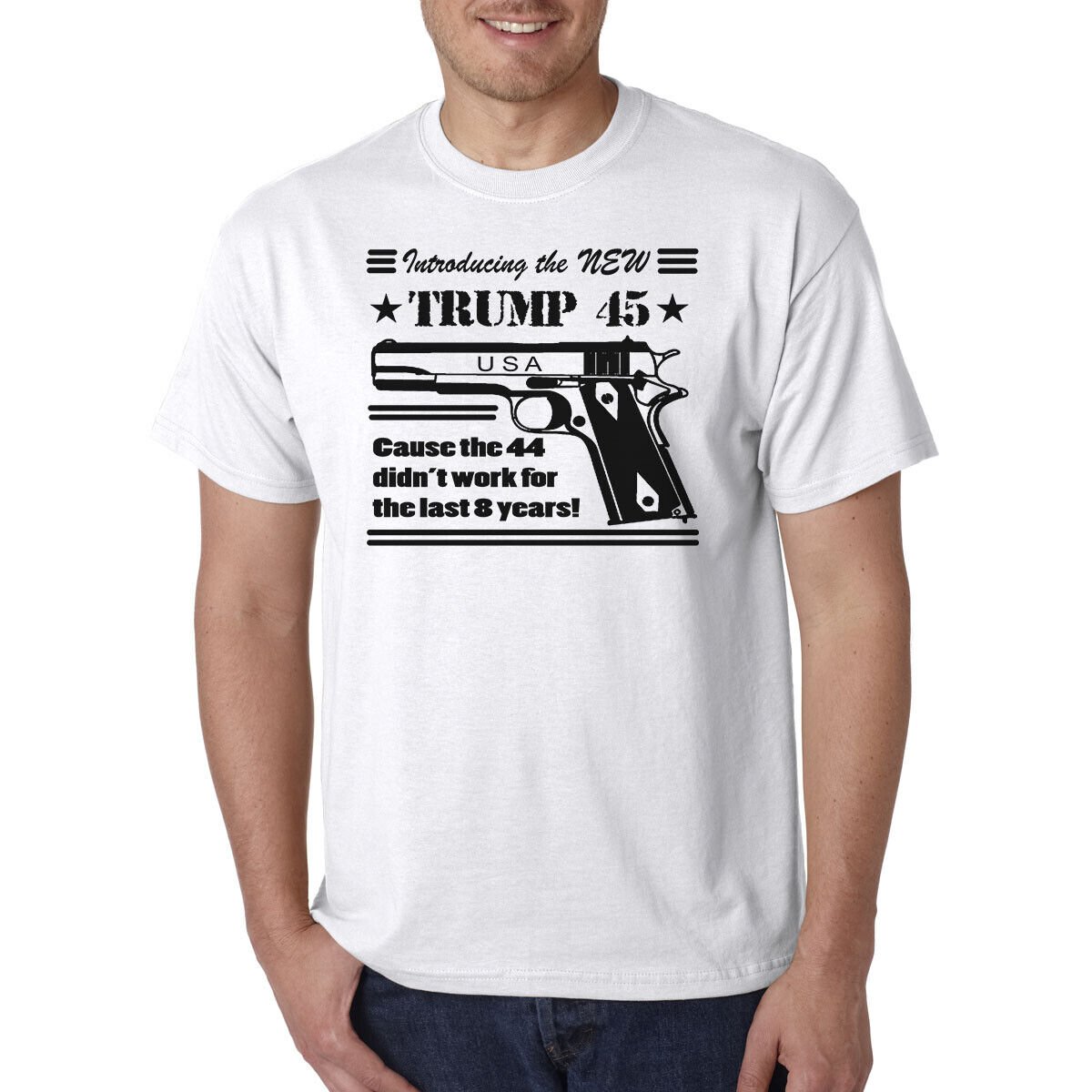 Trump 45 T-Shirt / 2024 President 1911 Pro Gun Firearms Rights 2nd Amendment USA