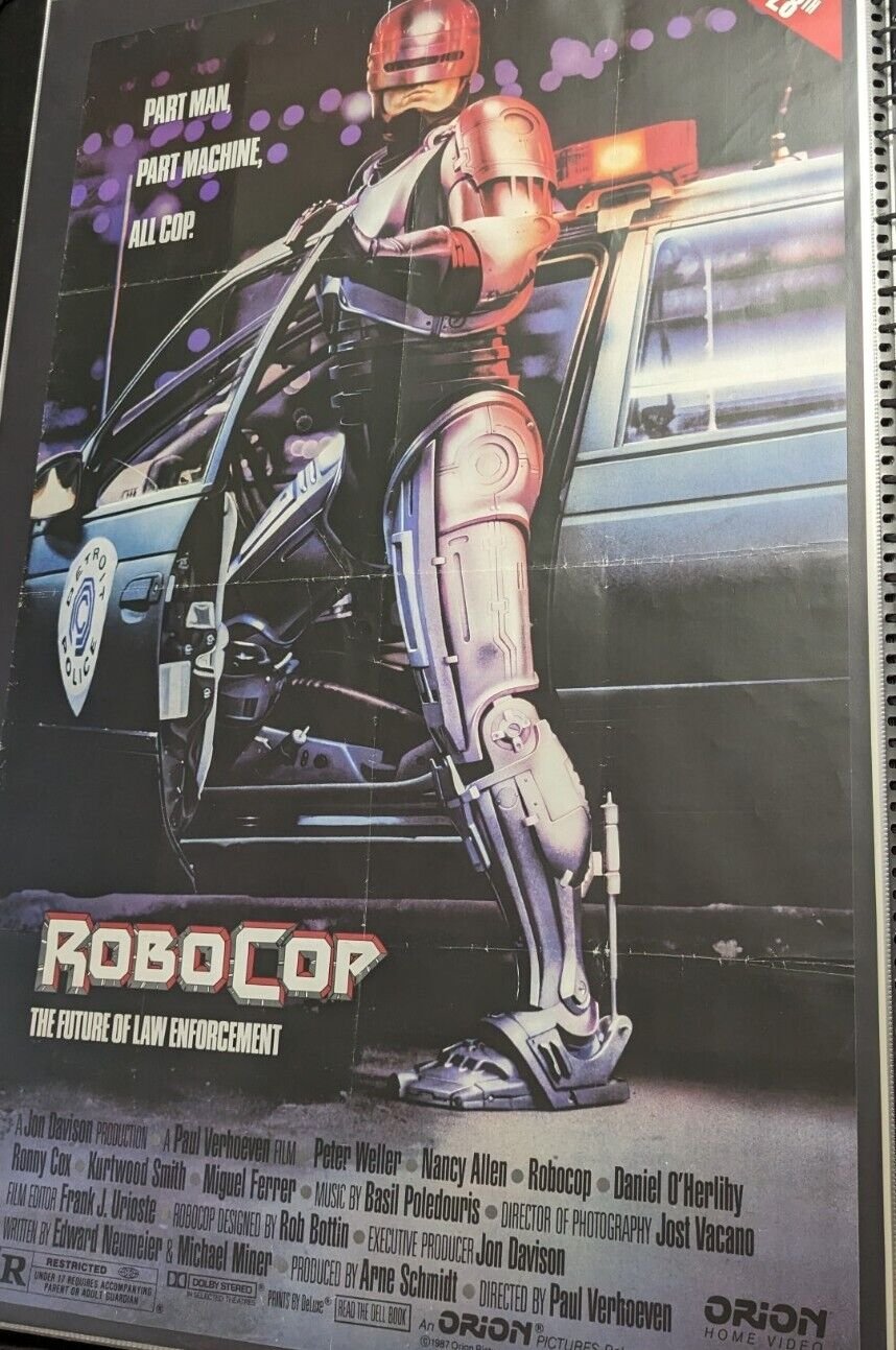Robocop 1987 Original Home Video 25x39 Poster Folded One Sheet