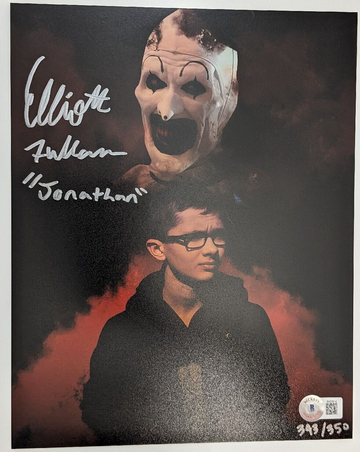 Elliot Fullman Signed 8x10 Photo Terrifier 2 Autograph Beckett Limited Numbered