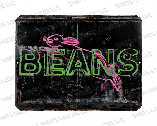 Saginaw BEANS Bunny Metal Sign 9x12 - Mid-Michigan Landmark Souvenir Rabbit