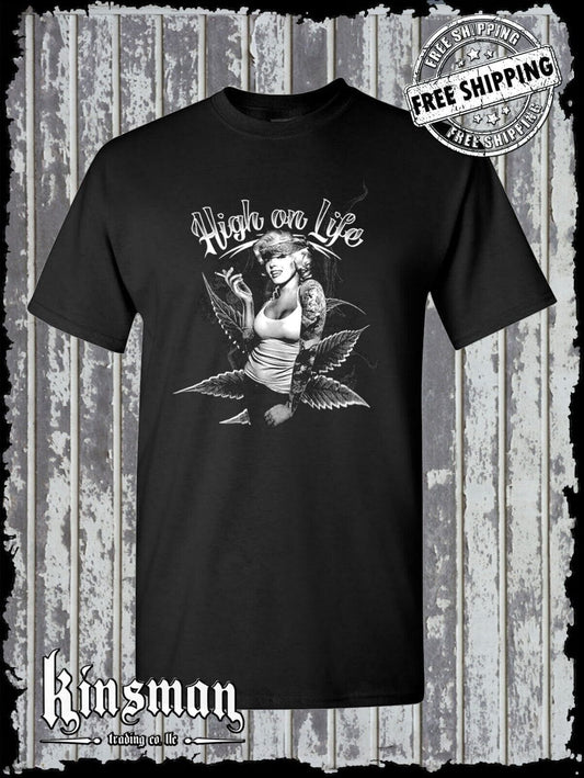 Marilyn Monroe High on Life T-Shirt - Marijuana Weed Pot Cannabis