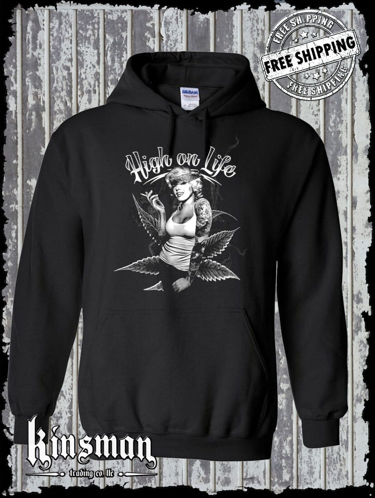 Marilyn Monroe High on Life Hoodie / Sweatshirt - Marijuana Weed Pot Cannabis