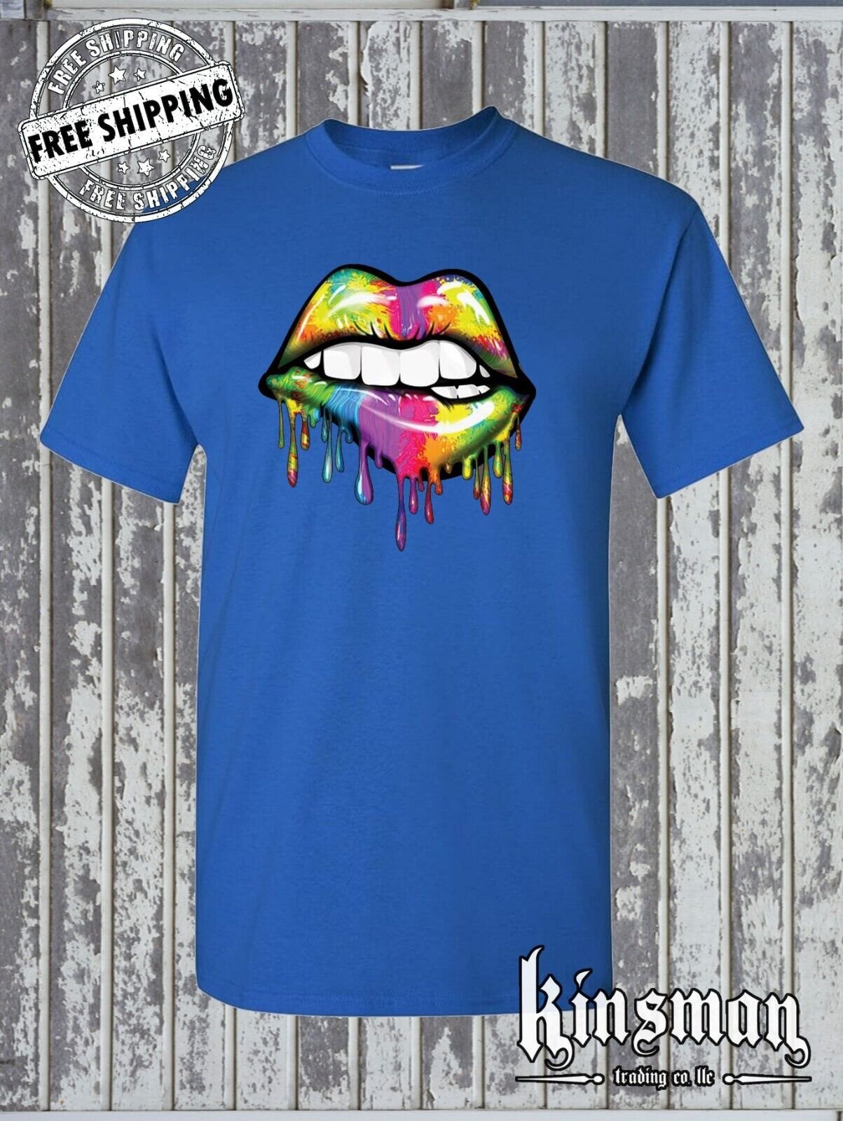Sexy Melting Rainbow Dripping Lips T-shirt