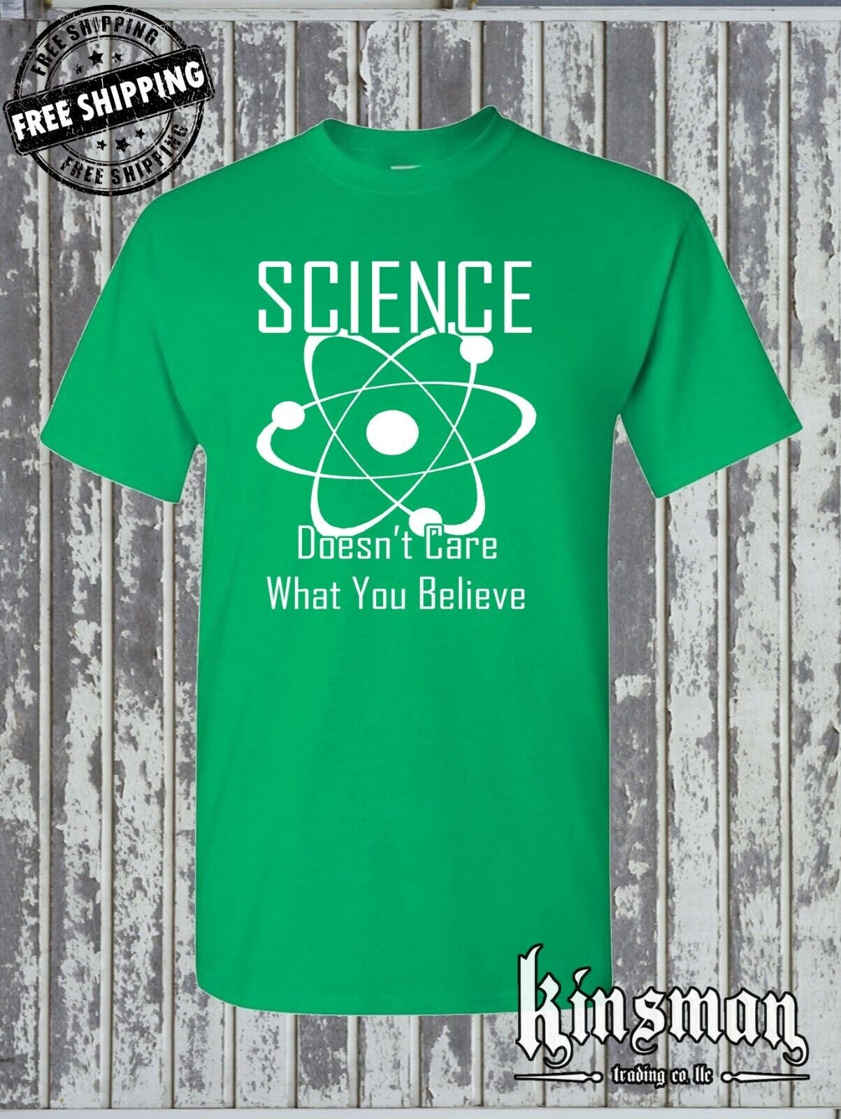 Science Doesn't Care What You Believe T-Shirt - Atom Geek Nerd College