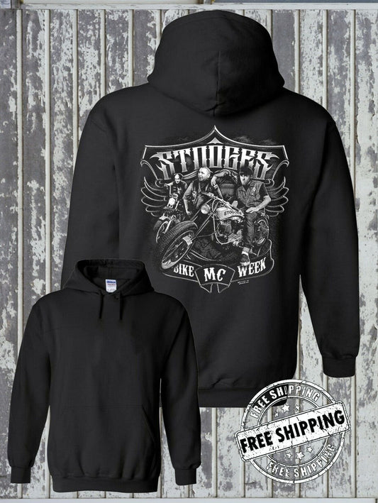 Three Stooges MC Biker Motorcycle Club Hoodie  / Official Licensed Product
