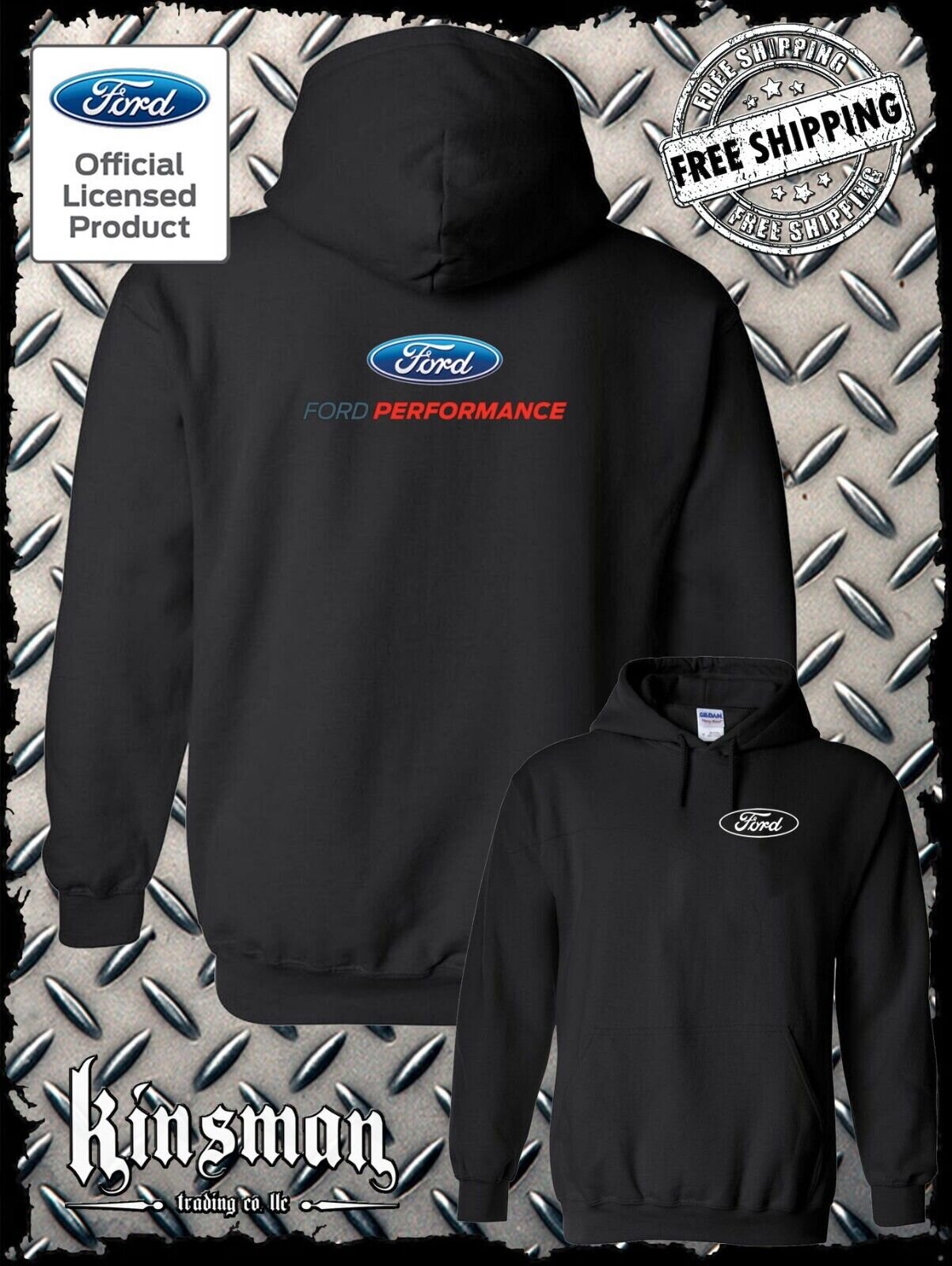 Ford Performance 2-Sided Hoodie - Official Licensed Product - Mustang F-150