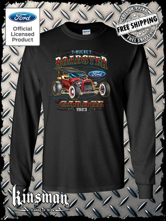 Ford T-Bucket Roadster Garage 1923 Long Sleeve T-Shirt