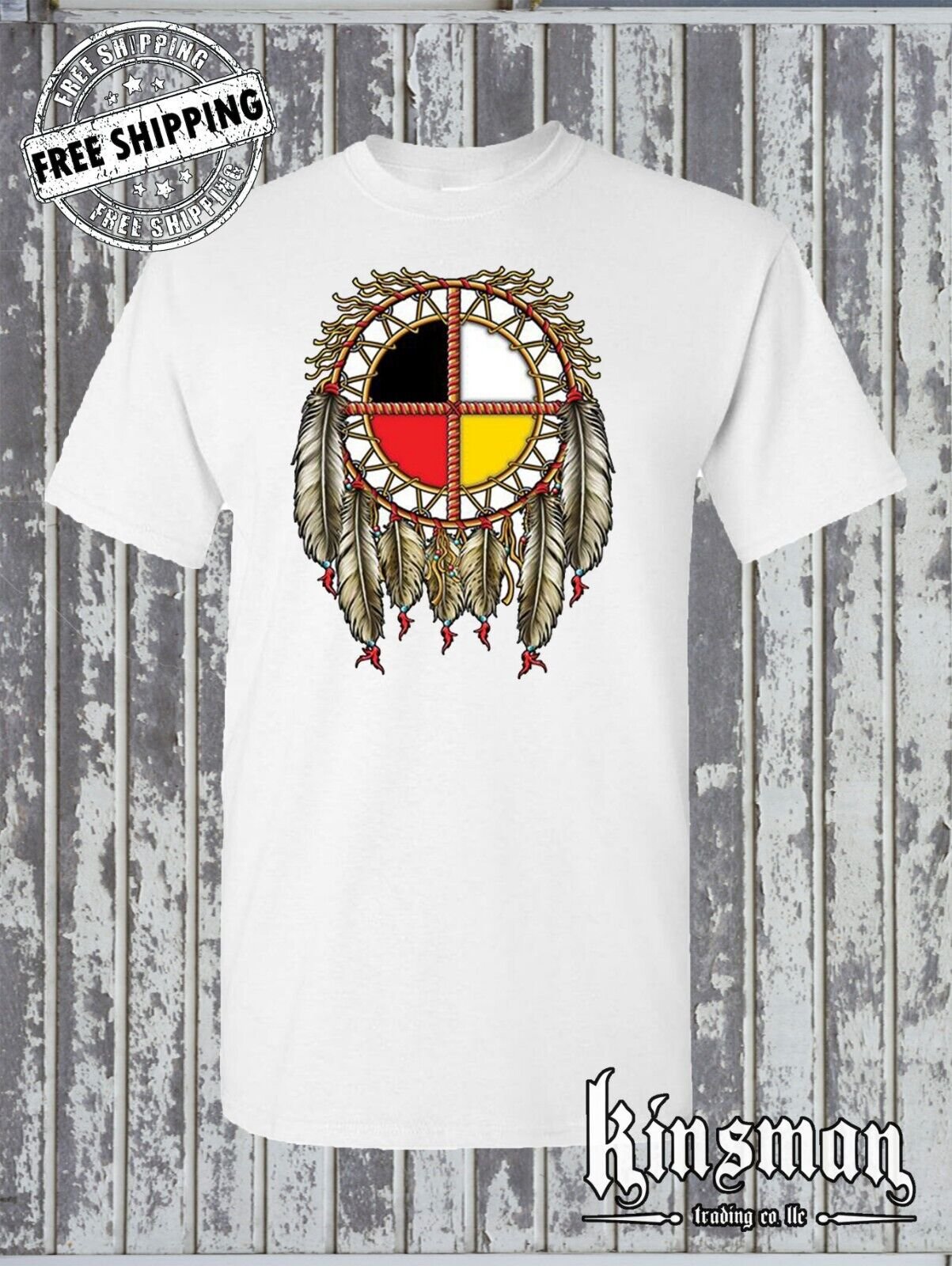 The Medicine Wheel Dreamcatcher T-Shirt / Native American Indian Heritage Tee