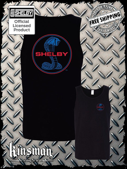 Shelby Cobra Round Logo 2 Sided Tank Top T-Shirt Official Licensed Product