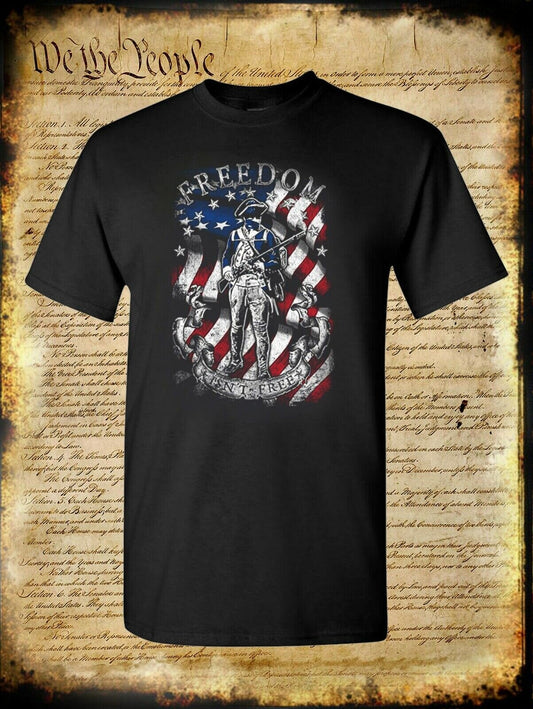 Freedom Isn't Free Patriotic American Flag T-Shirt - 2nd Amendment Pro-Gun Right