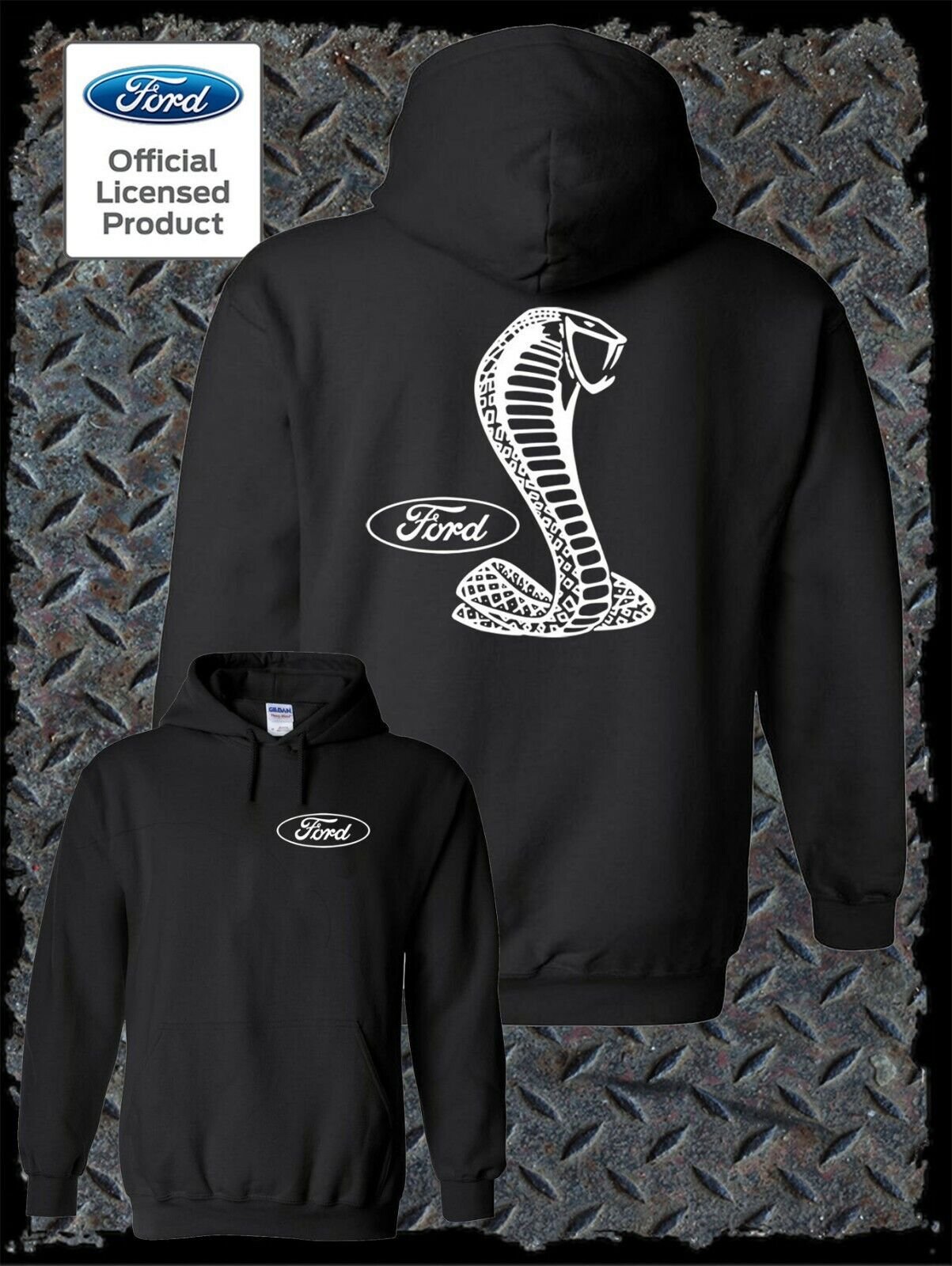 Licensed Ford Shelby Cobra Logo Hoodie / Official Product GT500