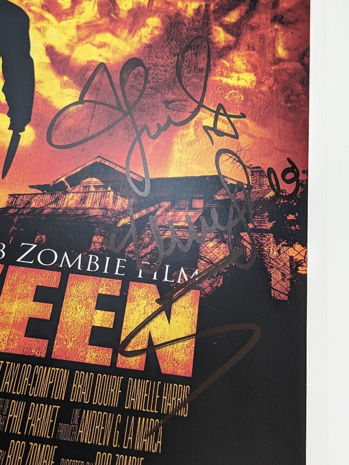 Halloween 2007 11x17 Poster Signed By Danielle Harris, Scout Taylor, Klebe COA