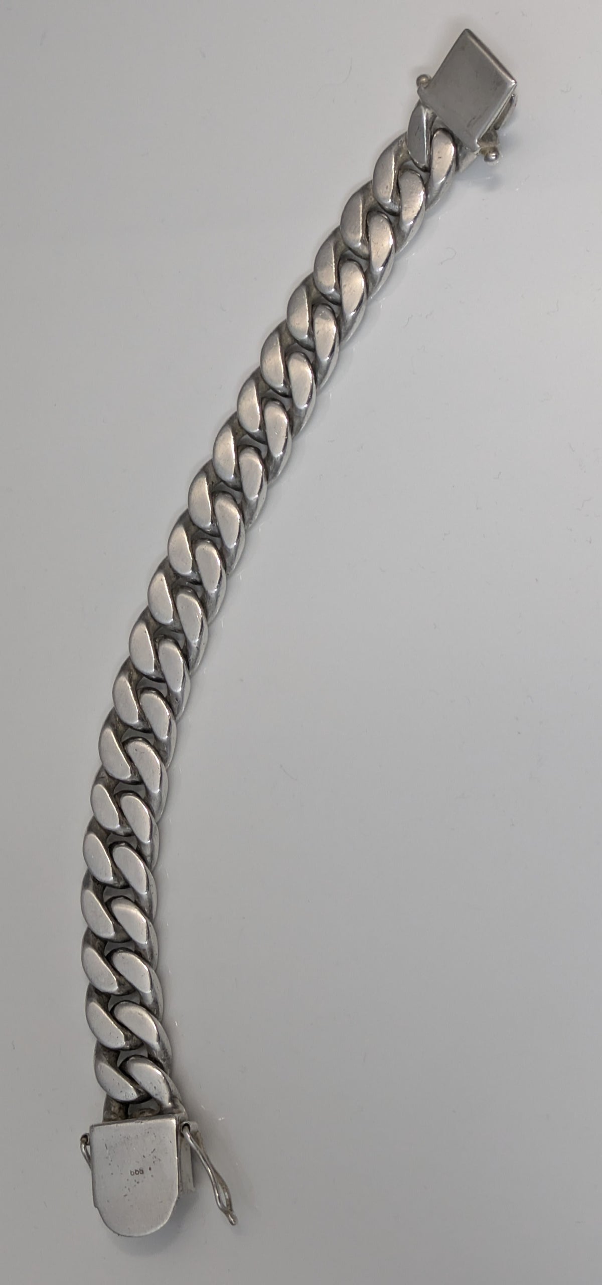 Miami Cuban Link Chain Bracelet 999 Silver 8" 14mm 111 Grams Handmade