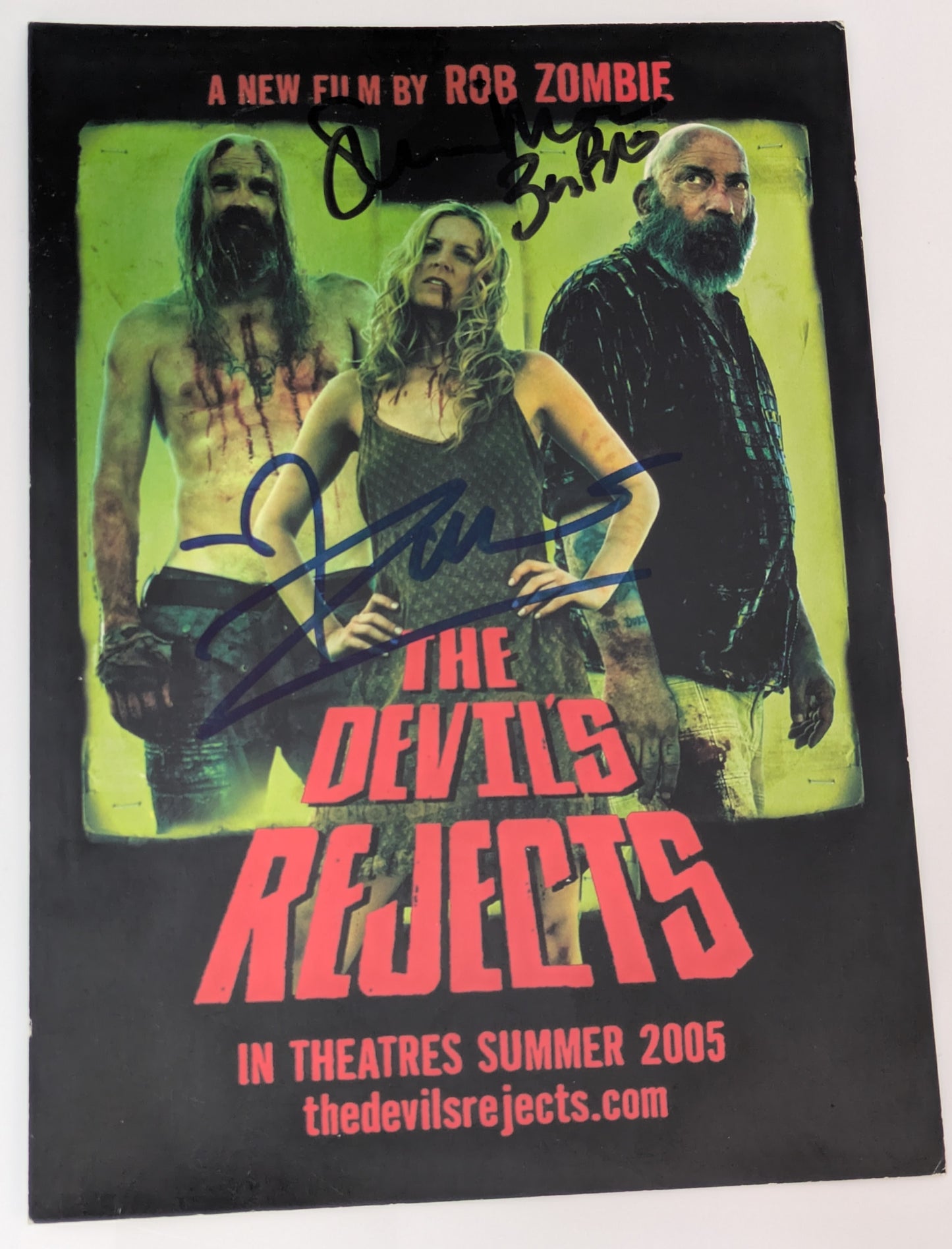 Rob Zombie & Sheri Moon Signed Devil's Rejects 5x7 Promo Card Baby Mugshot