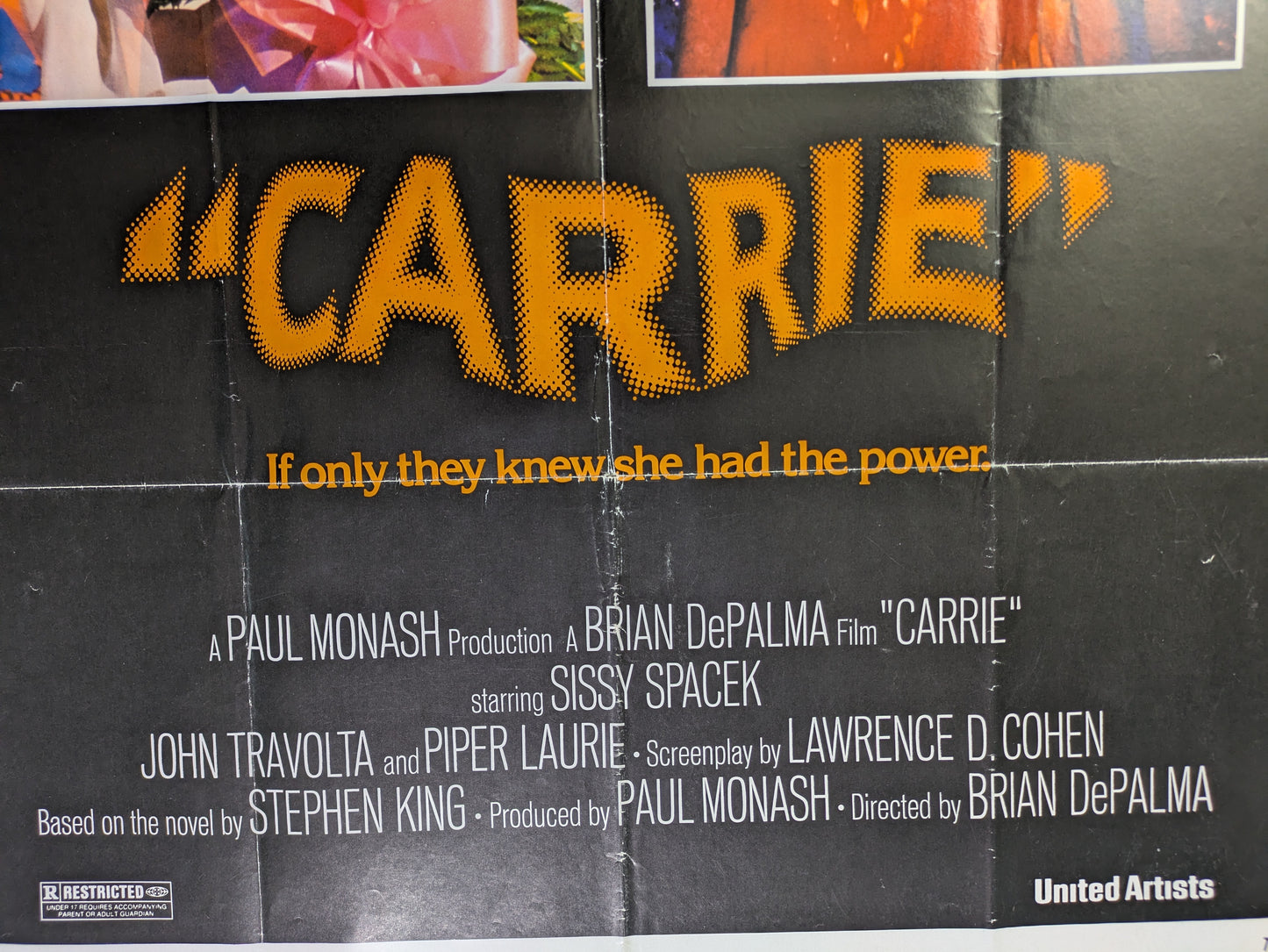 Carrie 1976 Original 27x41 One Sheet Movie Signed / Autographed By Sissy Spacek