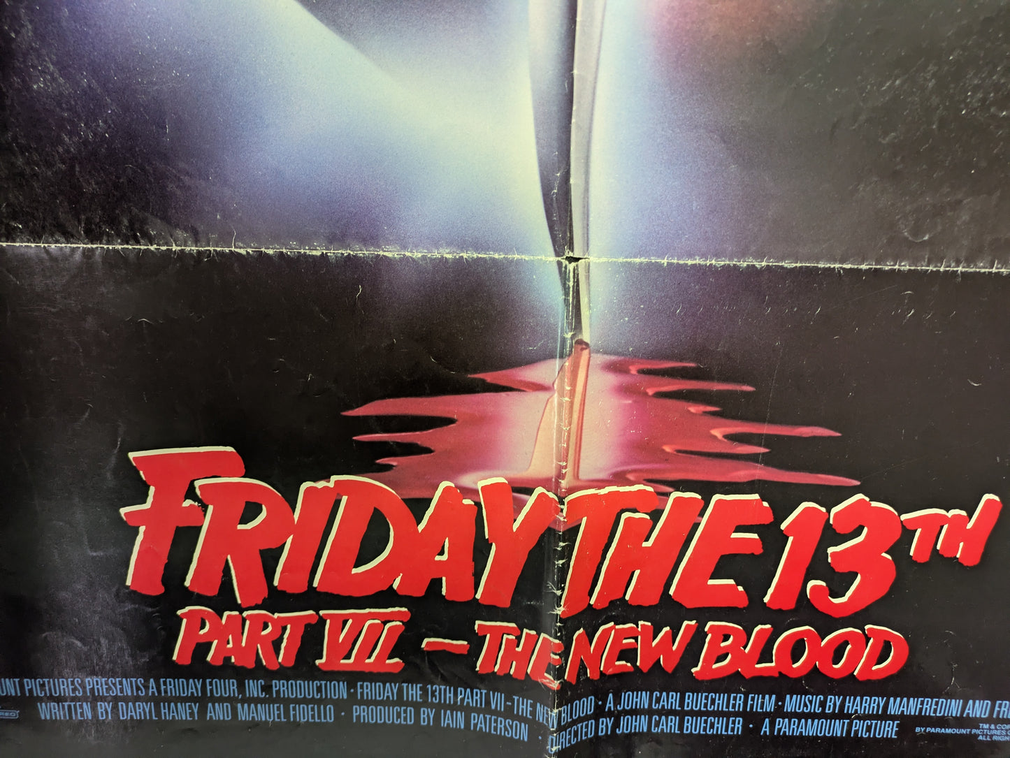 Friday The 13th Part VII Original 27x40 One Sheet Movie Poster Folded / Used