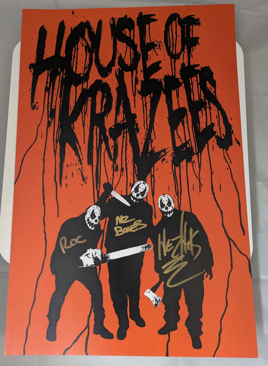 House Of Krazees 31 Signed 11x17 Poster Twiztid Detroit