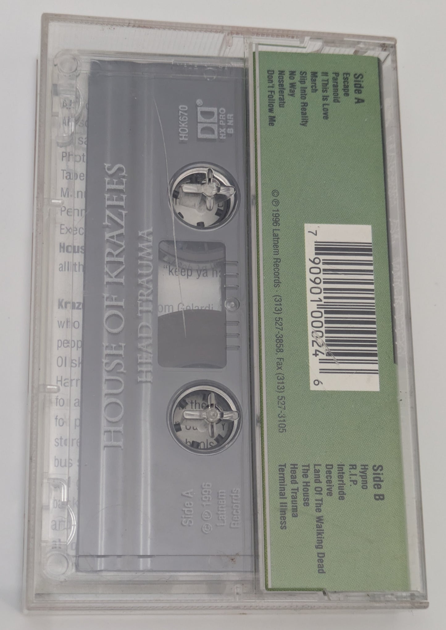 House Of Krazees Head Trauma Cassette Tape Insane Clown Posse ICP Twiztid Rap