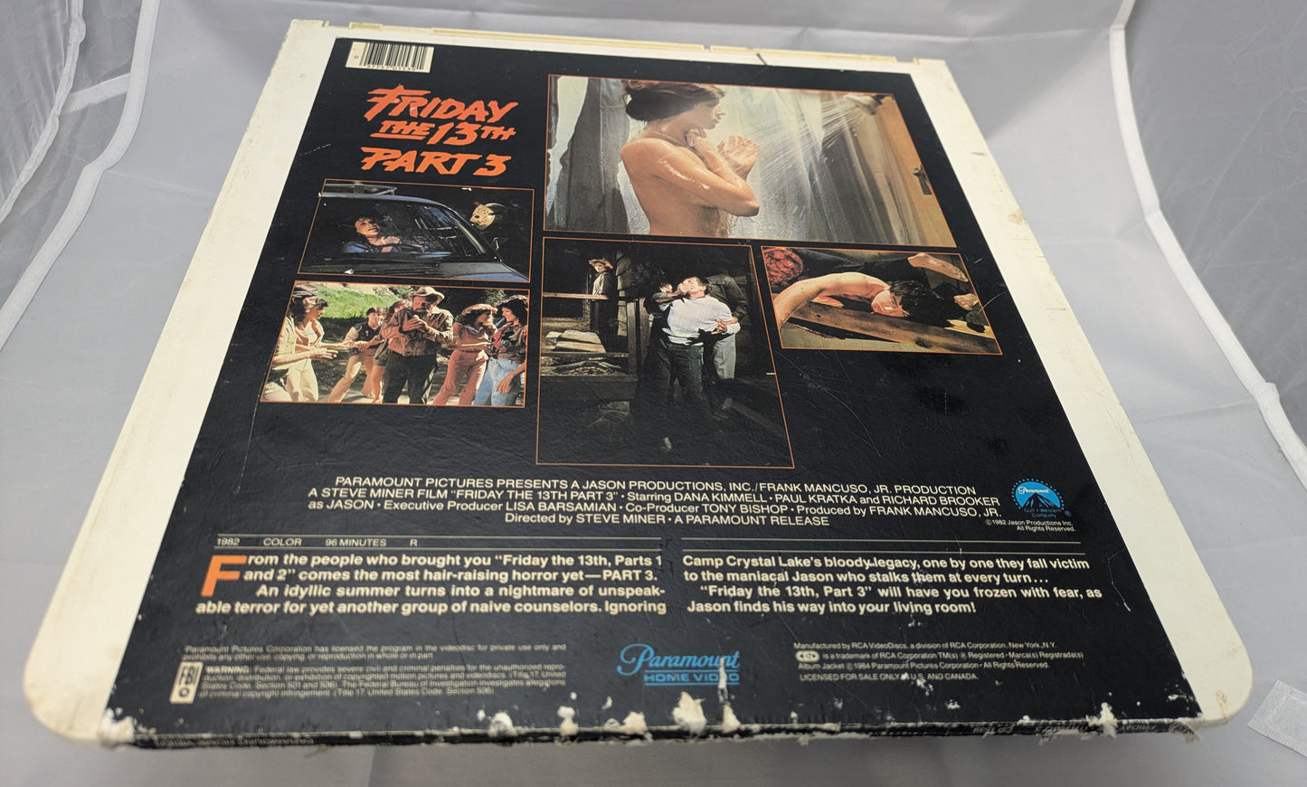 Friday The 13th Part 3 Cast Signed CED Video Disc Vintage Rough Shape
