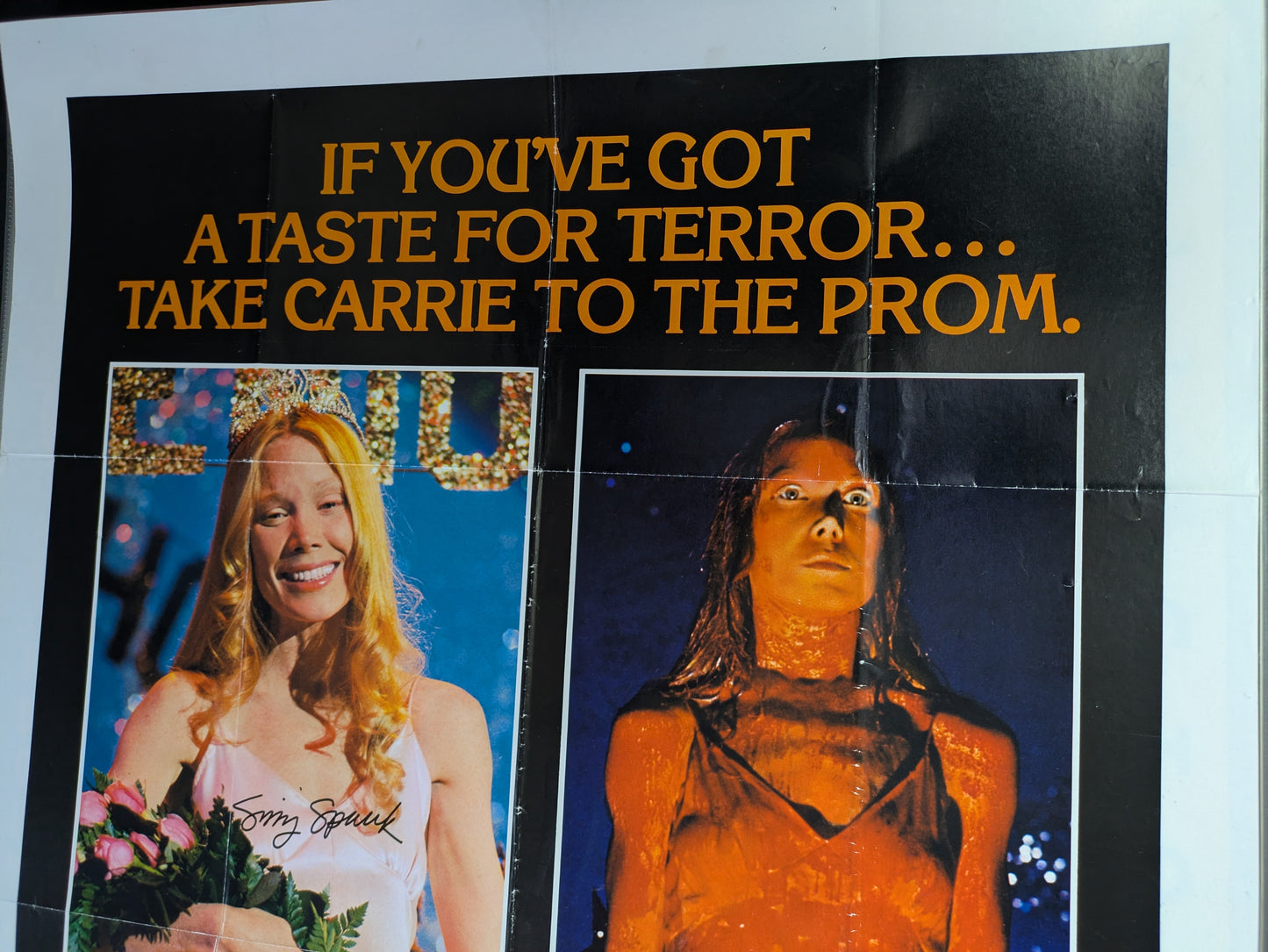 Carrie 1976 Original 27x41 One Sheet Movie Signed / Autographed By Sissy Spacek