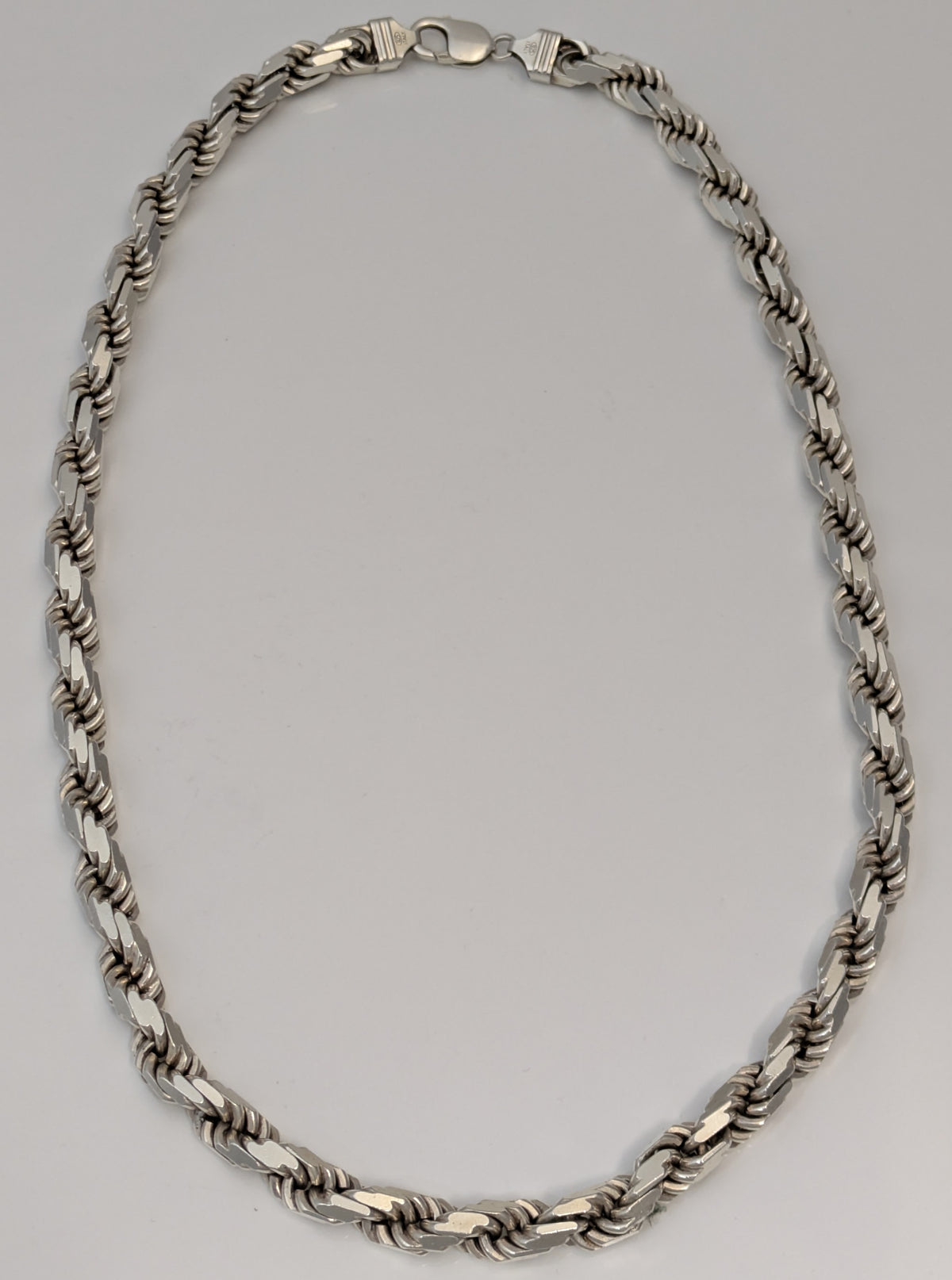 925 Sterling Silver Solid Diamond Cut Rope Chain / Necklace 24" 9mm 168 Grams