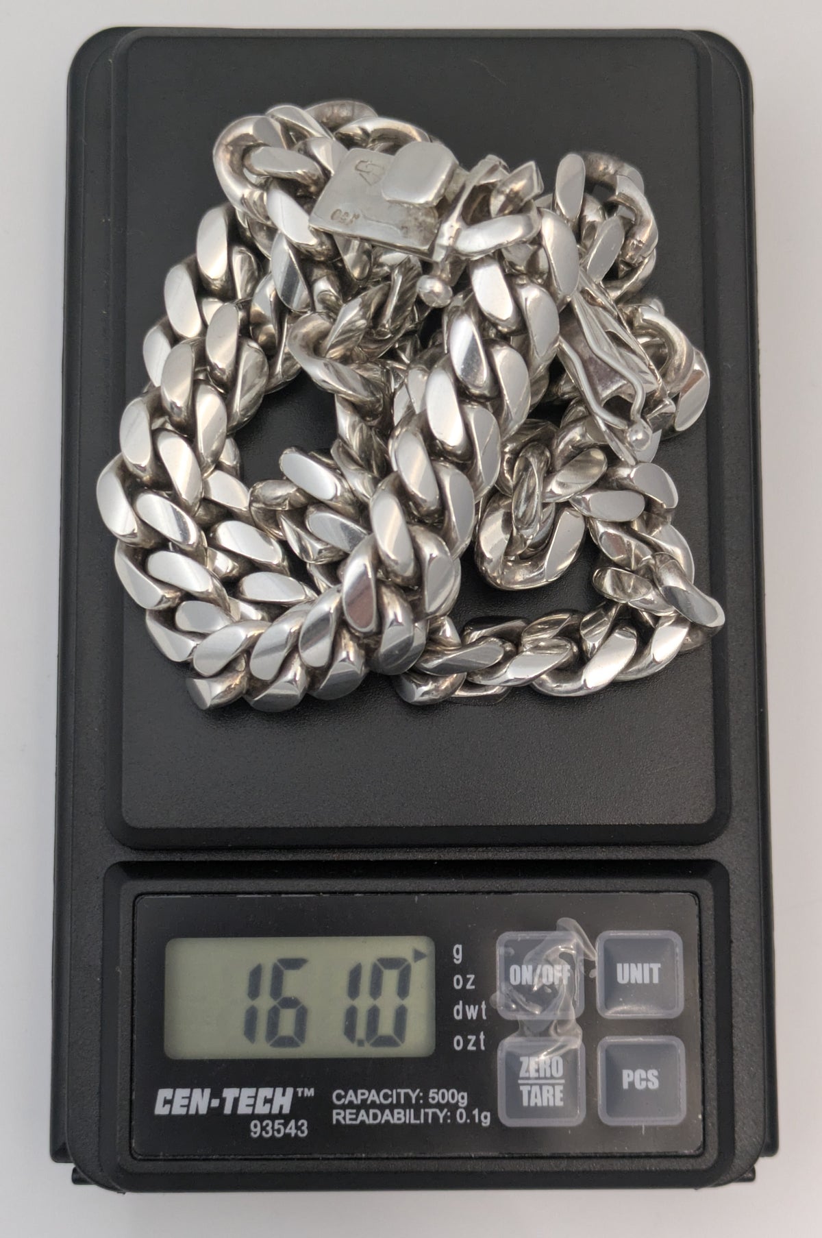 Gus Villa Jewelry 10mm 950 Silver Miami Cuban Link Chain Necklace 24" 161 Grams