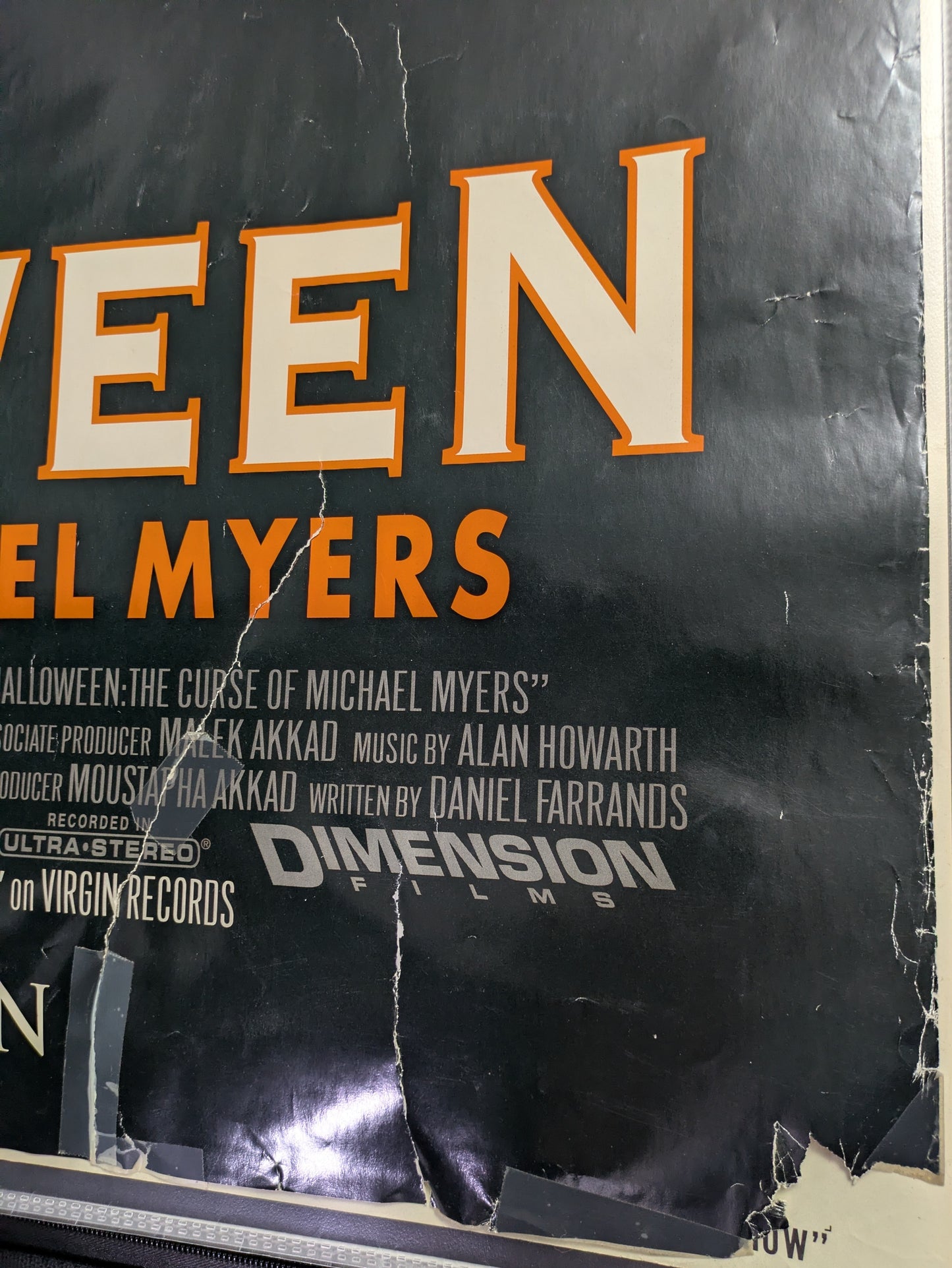 Halloween Curse Of Michael Myers Original 27x40 Poster Signed George P Wilbur
