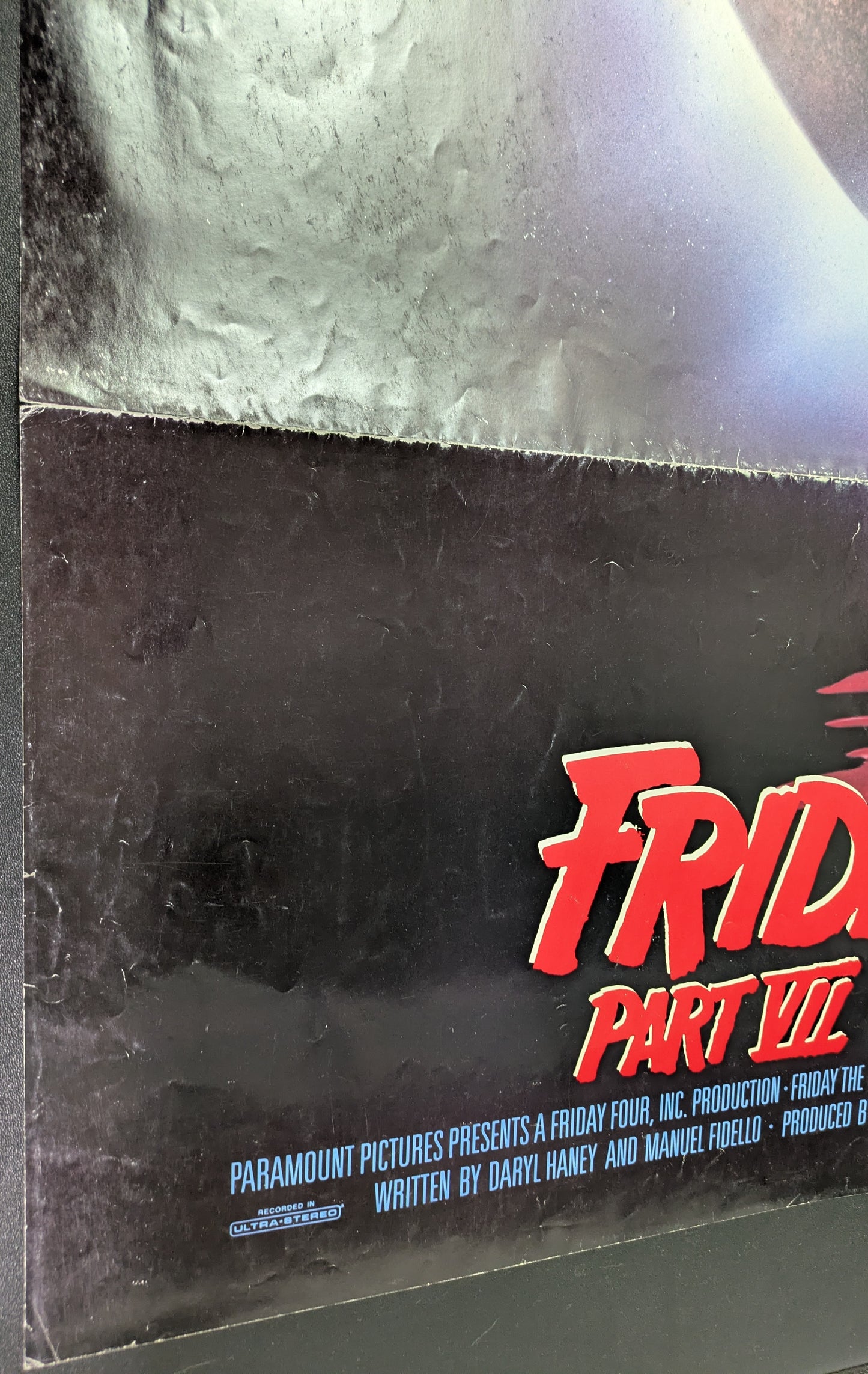 Friday The 13th Part VII Original 27x40 One Sheet Movie Poster Folded / Used