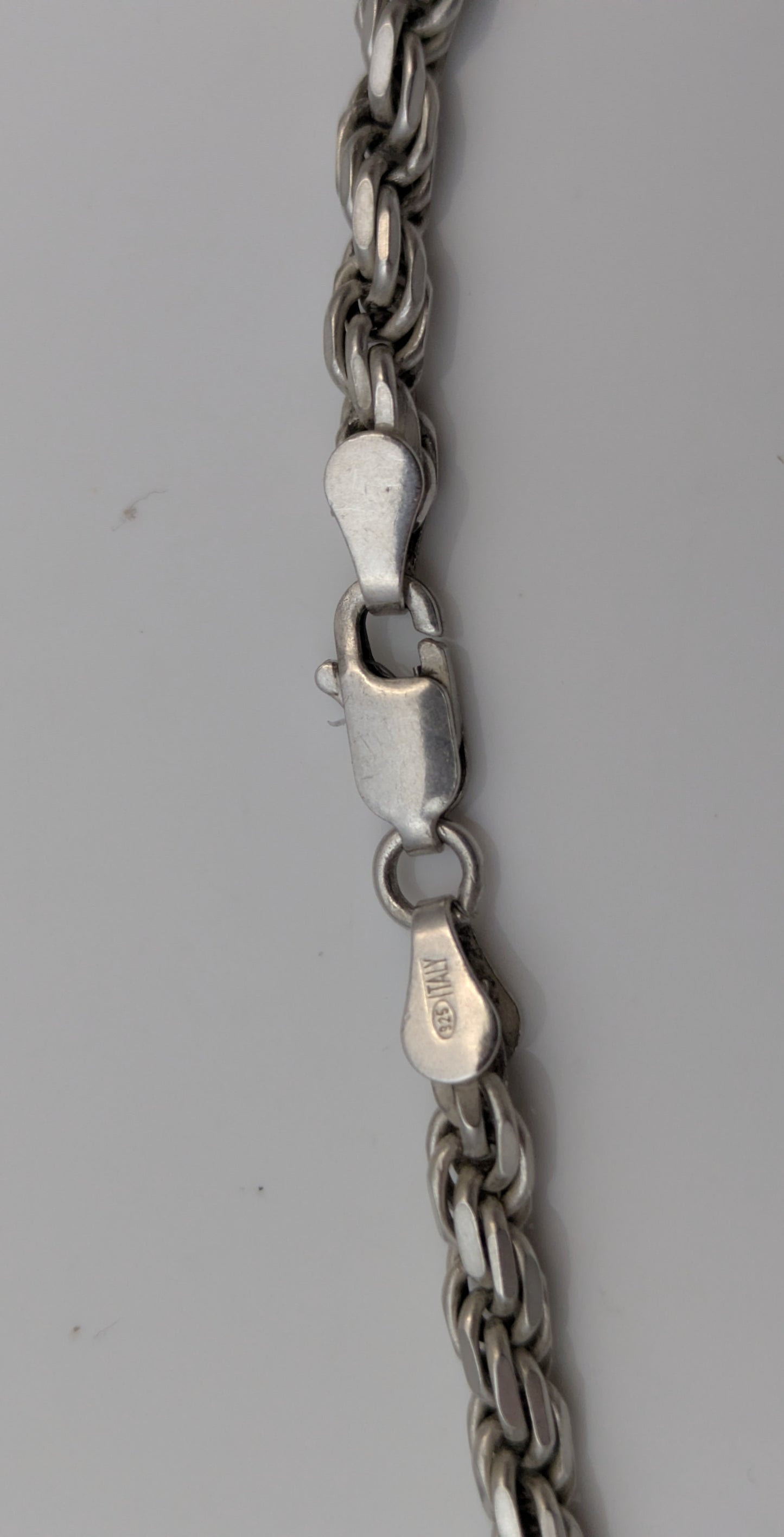 925 Sterling Silver Diamond Cut Rope Chain / Necklace 3.5mm 22 Inches 24+ Grams