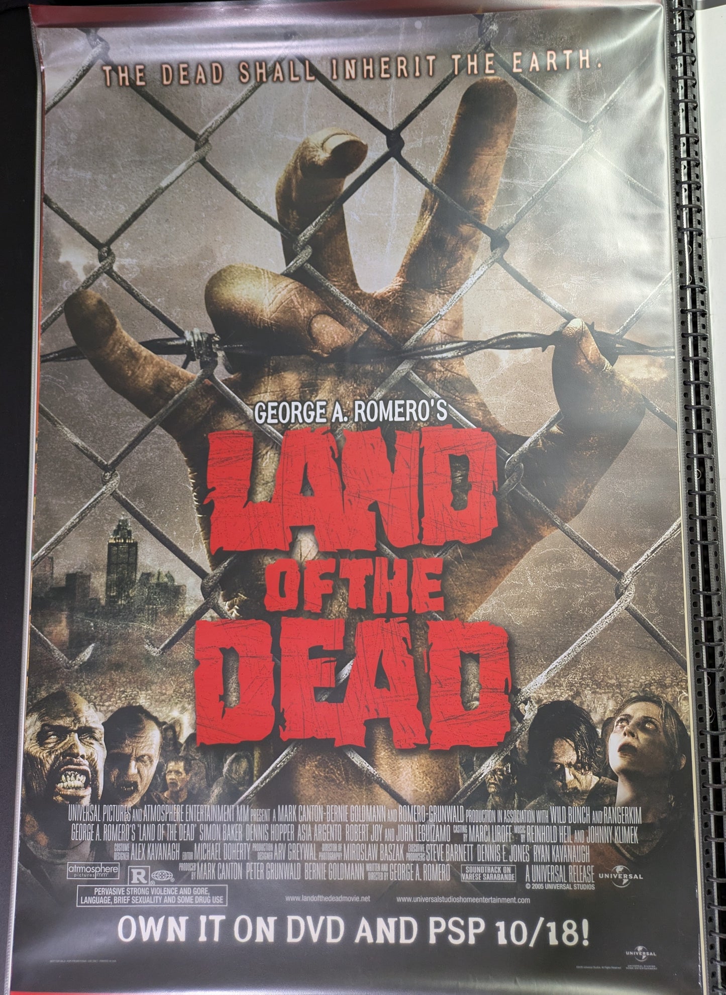 George A Romero Land Of The Dead Original 27x40 Poster One Sheet Video Store DVD