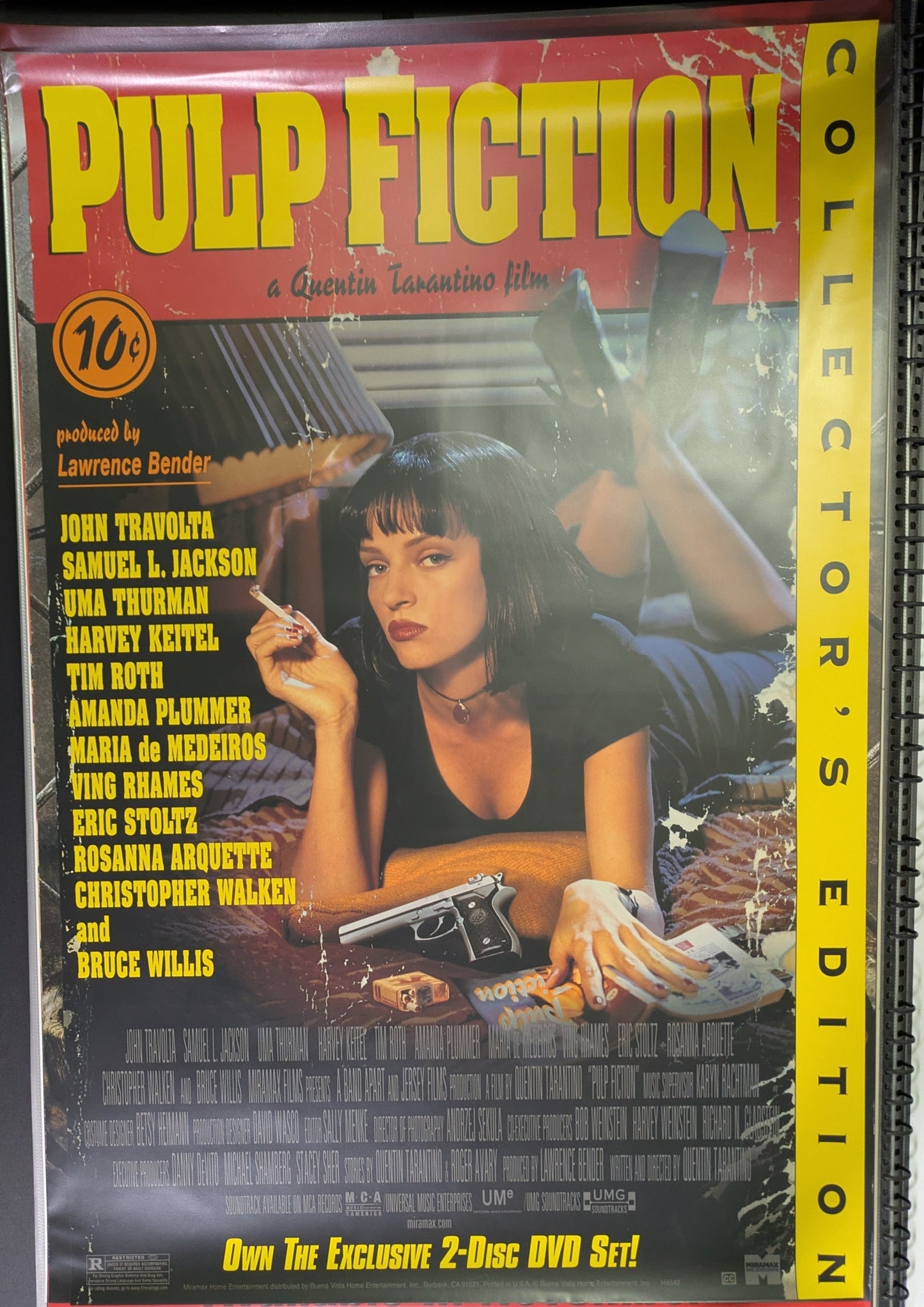 Pulp Fiction Original 27x40 Poster One Sheet Video Store DVD Release Promo