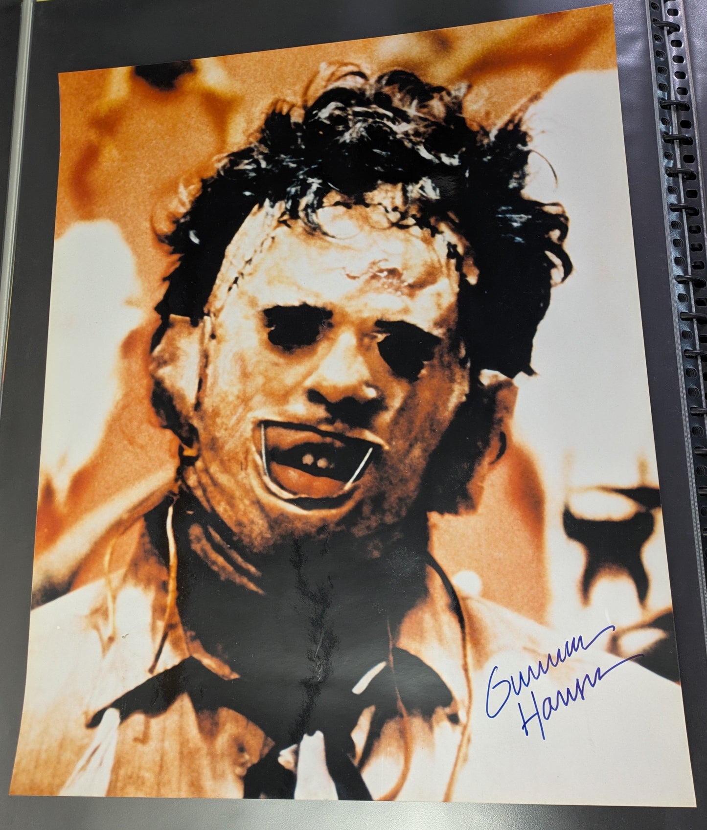 Gunnar Hansen Signed 16x20 Texas Chainsaw Massacre Autographed Photo COA Horror