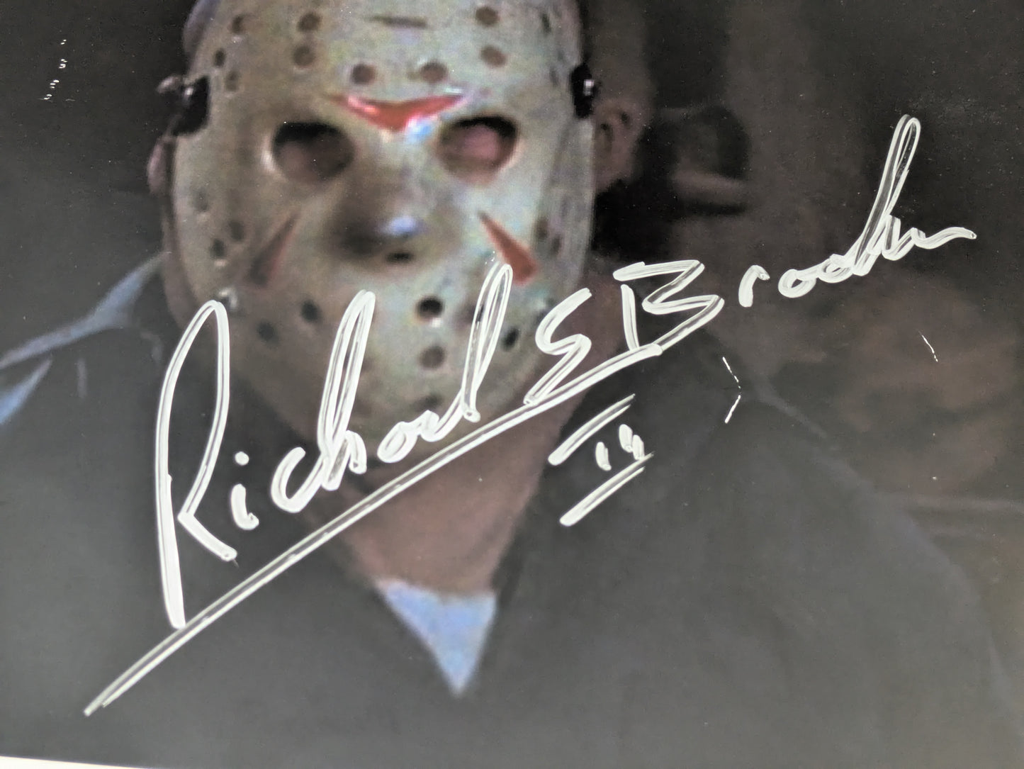 Richard Brooker Friday The 13th Part 3 Signed  8.5 x 11 Photo Jason Voorhees COA