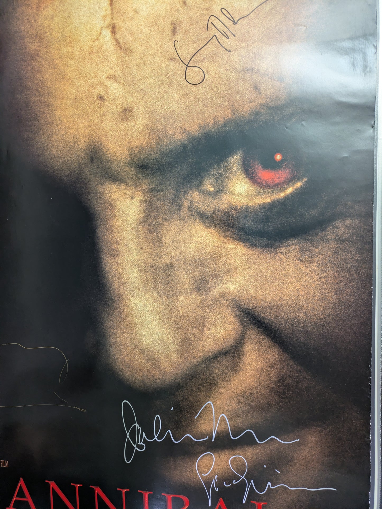 Hannibal 27x40 Poster Signed By Anthony Hopkins Julianne Moore Gary Oldman JSA