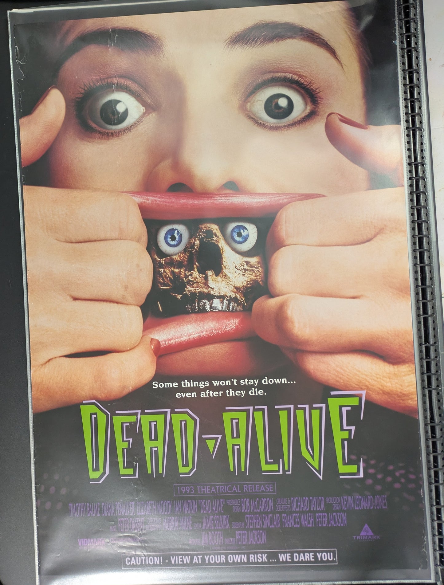 Dead Alive 1993 Original 27x40 One Sheet Movie Poster Used Peter Jackson Horror