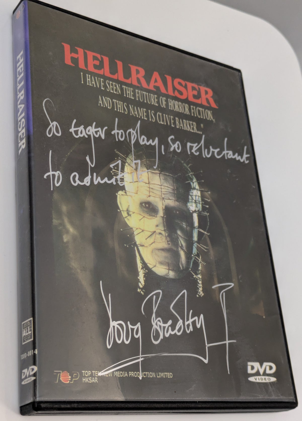 Doug Bradley Signed / Autographed Hellraiser DVD Pinhead