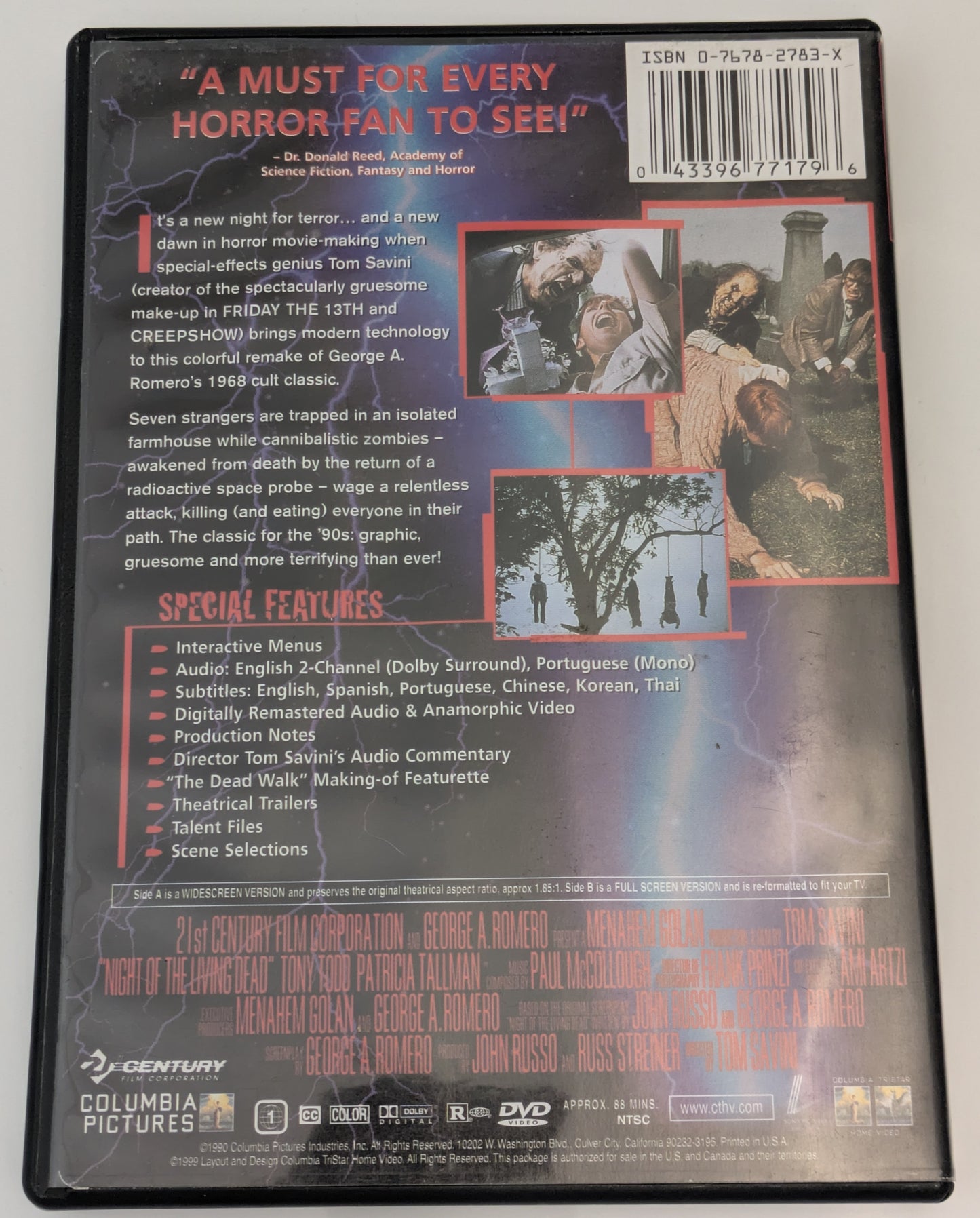 Tom Savini Signed Night Of The Living Dead 1990 DVD